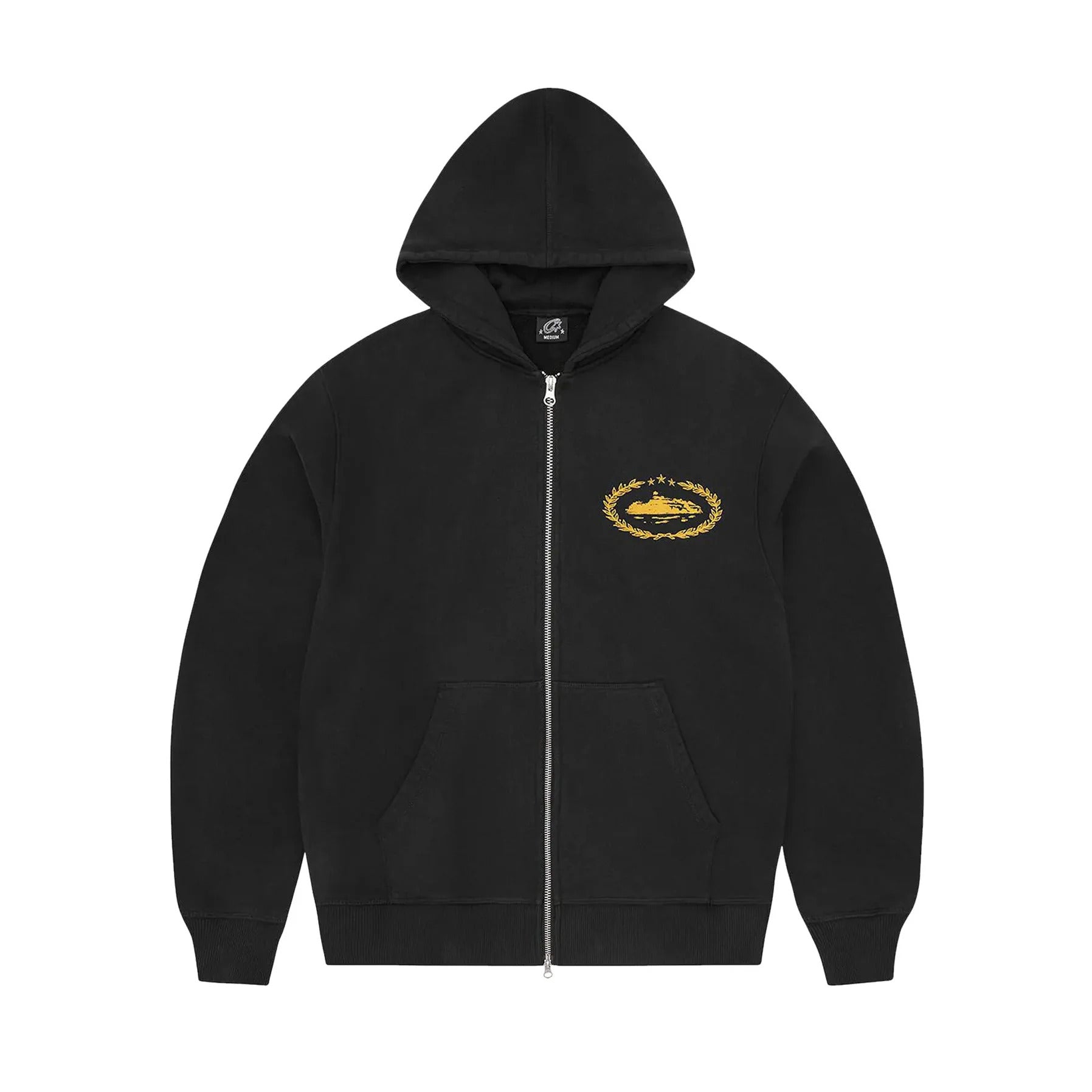 Men's Superior Royale Zip Hoodie Black Yellow