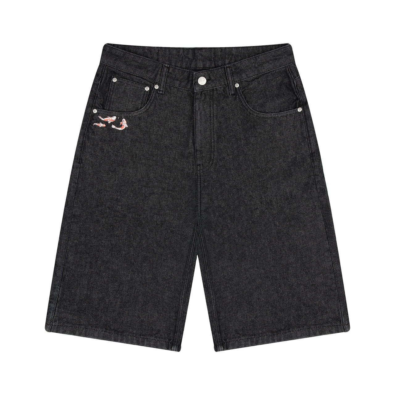 OFFCODE ARCHIVE USA Men's Koi Fish V2 Jorts Raw Black