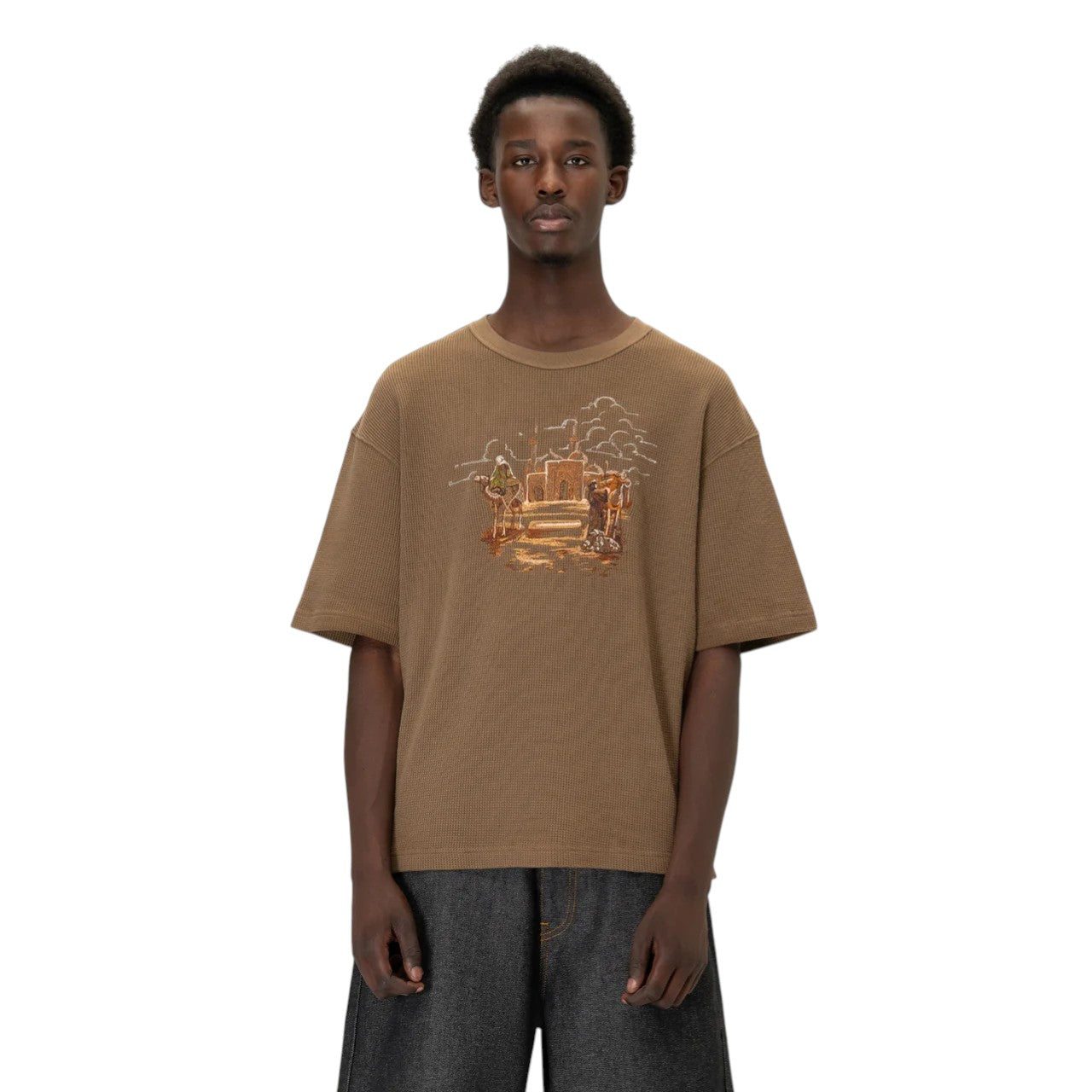 OFFCODE ARCHIVE USA Men's Aziza Waffle T-Shirt Brown