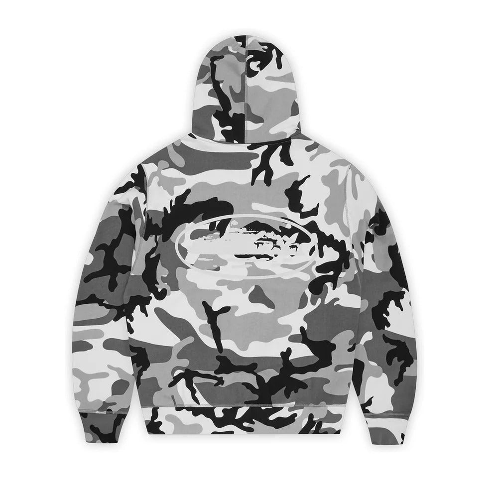 Men's Island Puff Print Zip Hoodie Camouflage