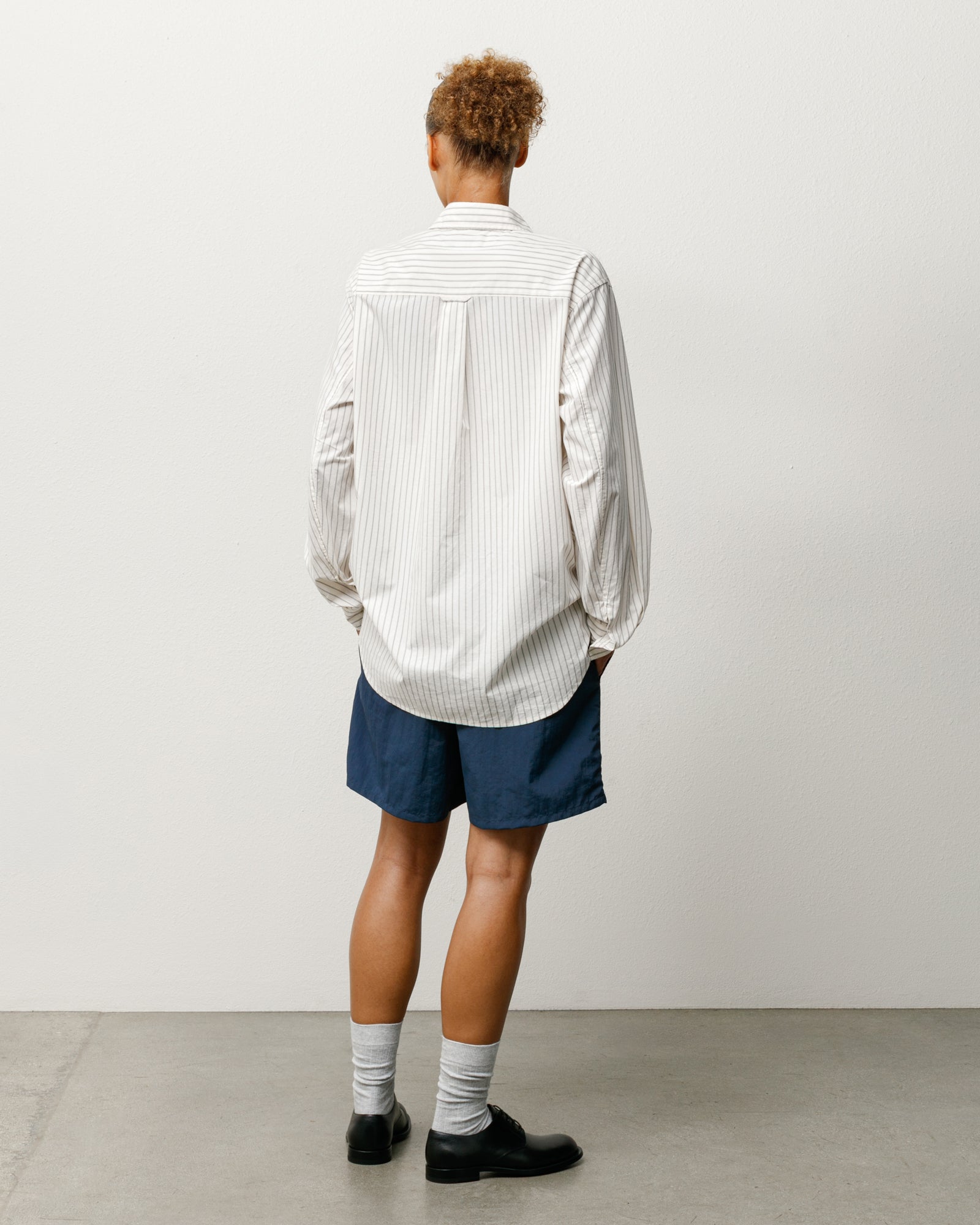 Stussy Men's Standard Shirt Natural Stripe