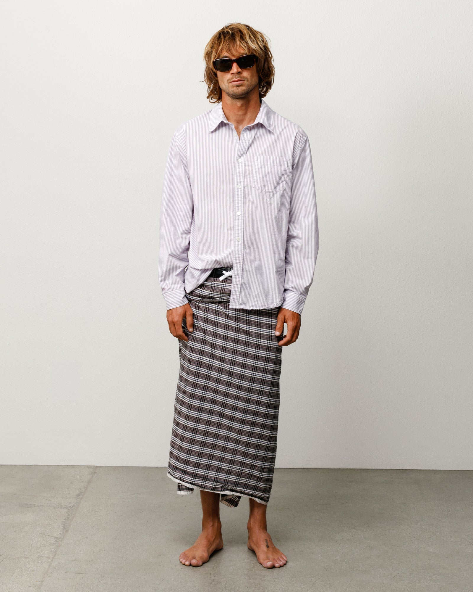 Stussy Men's Standard Shirt Purple Stripe