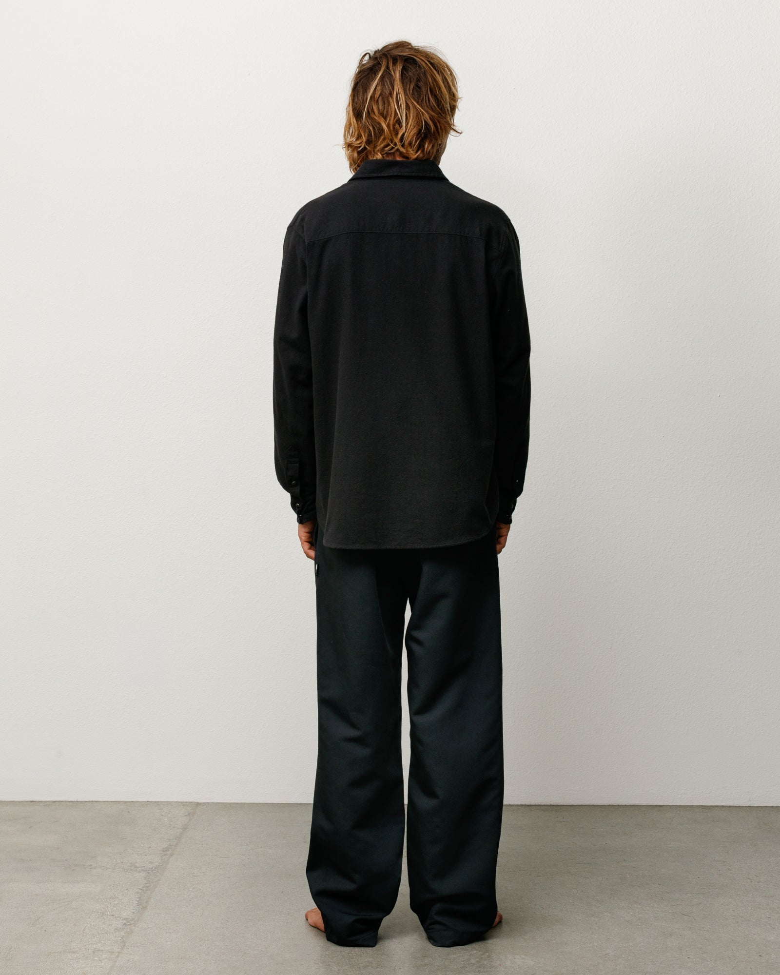 Stussy Men's Cotton Silk Western Shirt Black