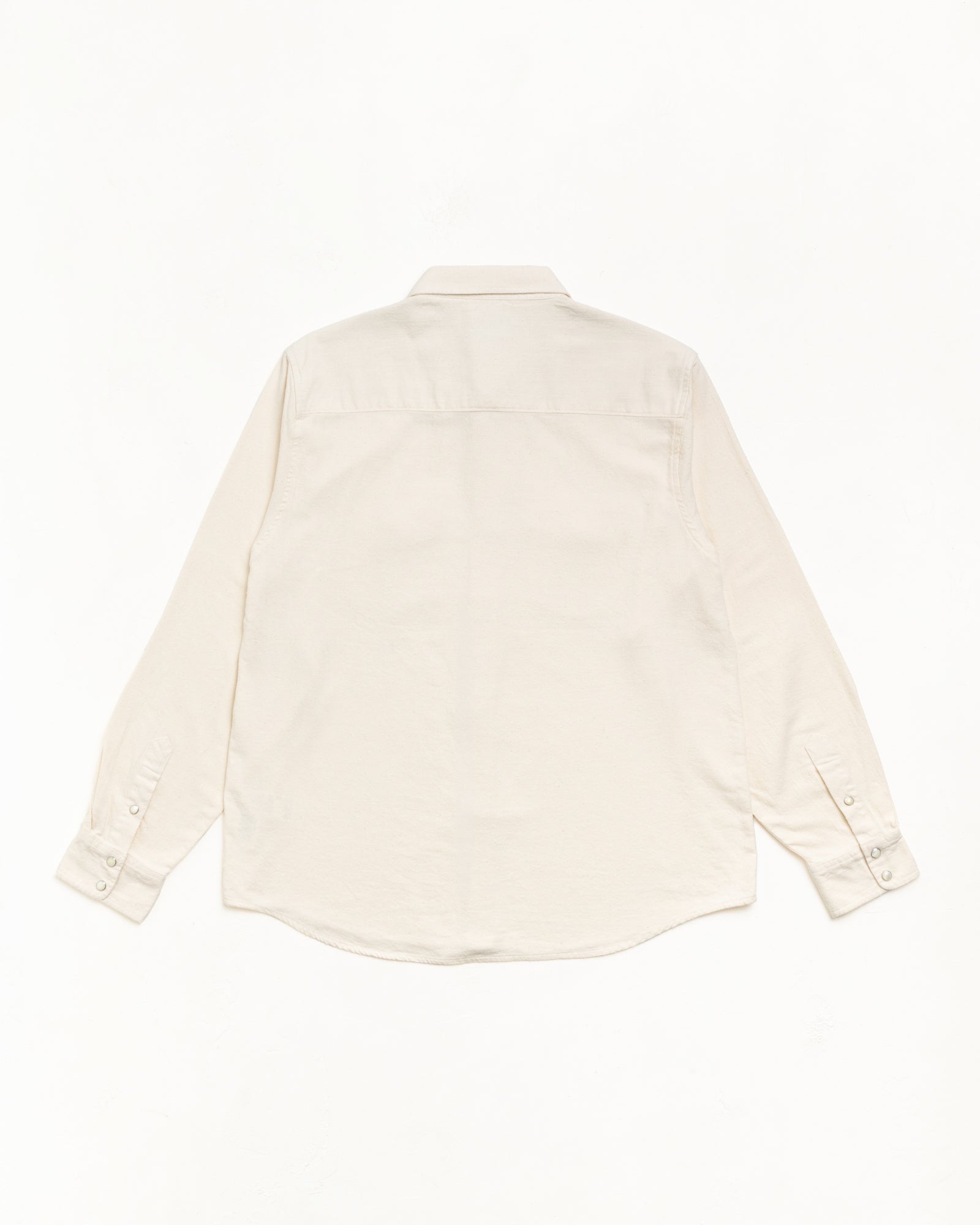 Stussy Men's Cotton Silk Western Shirt Off White