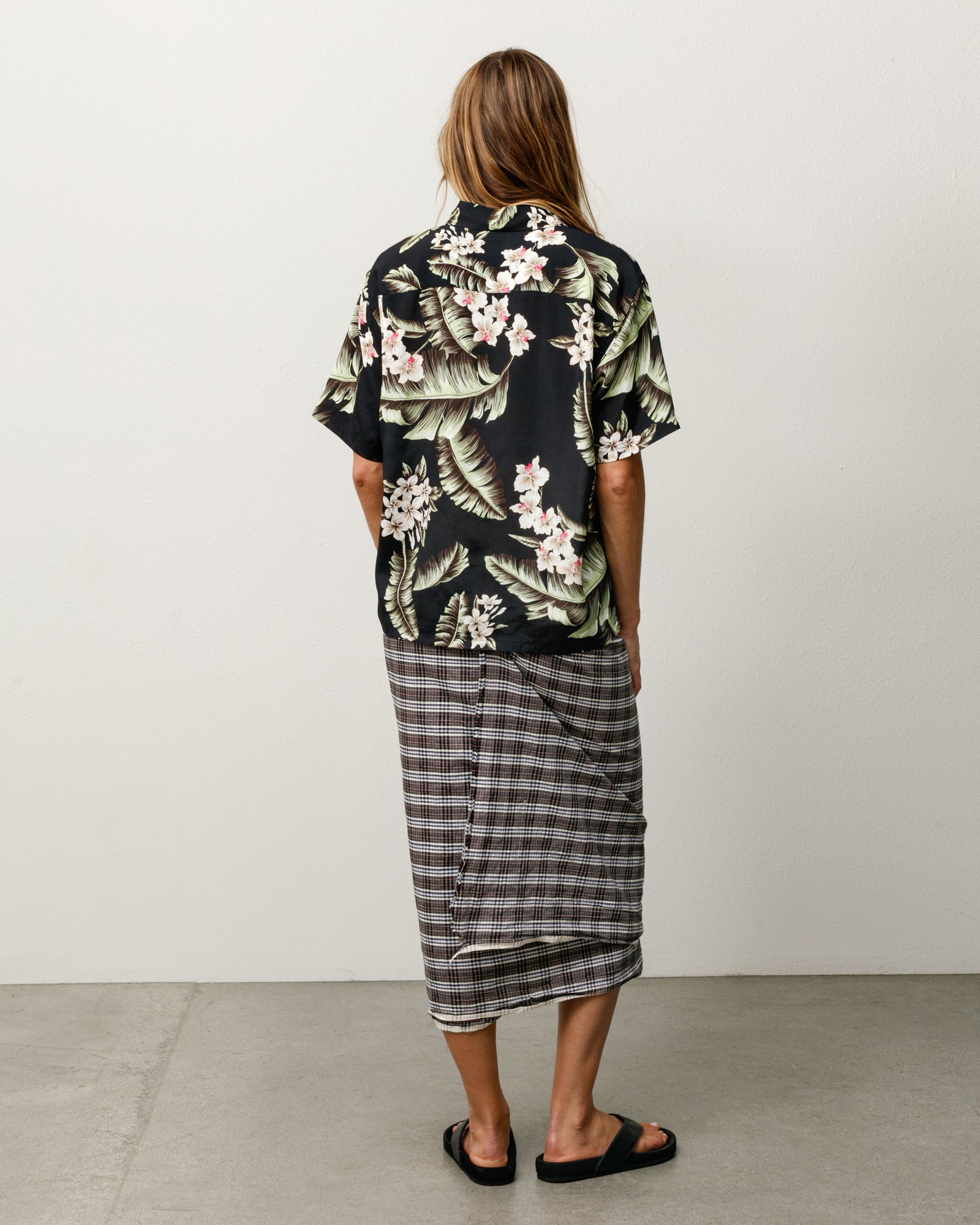 Stussy Men's Hawaiian Floral SS Shirt Black