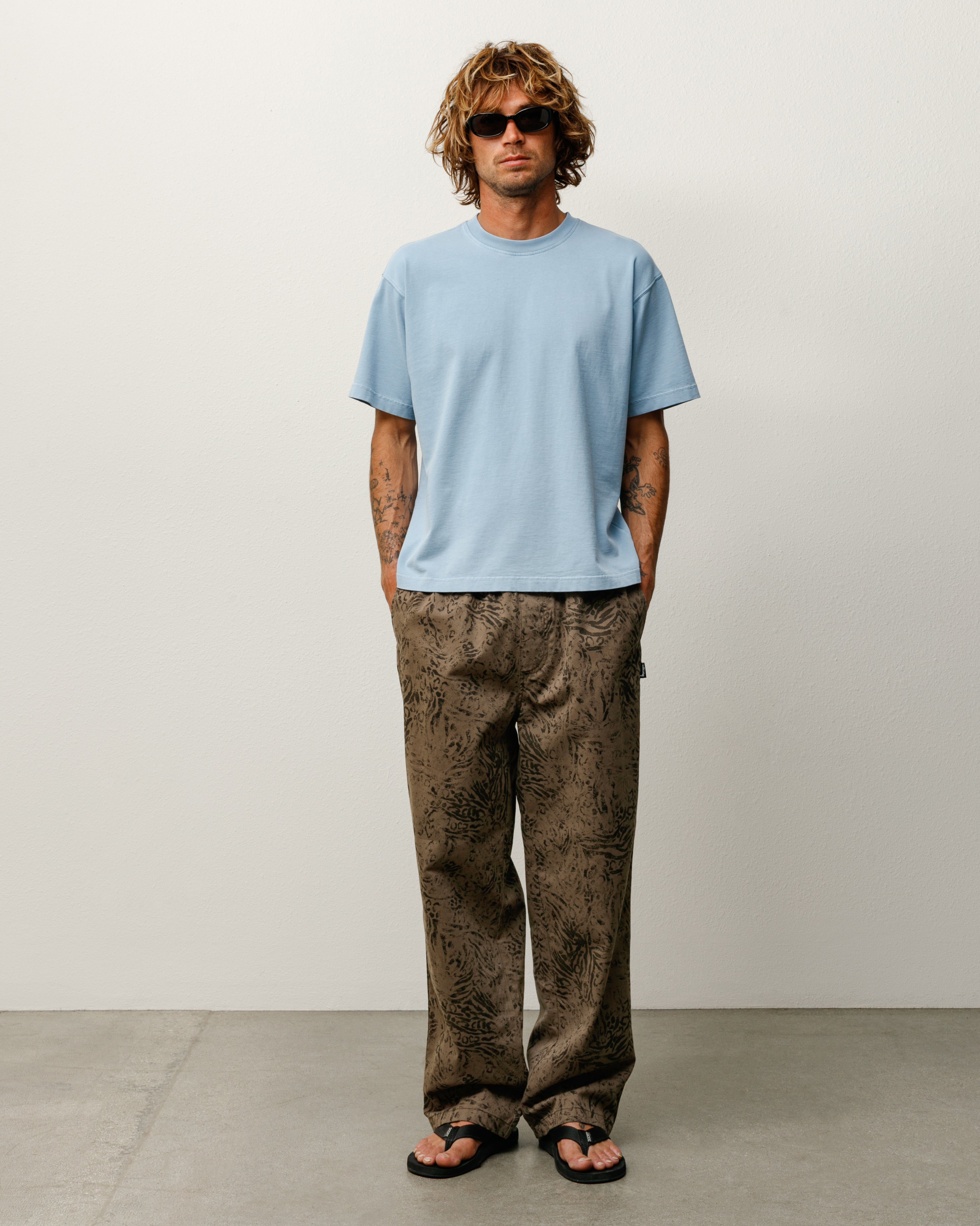 Stussy Men's Garment Dyed SS Tee Dust Blue