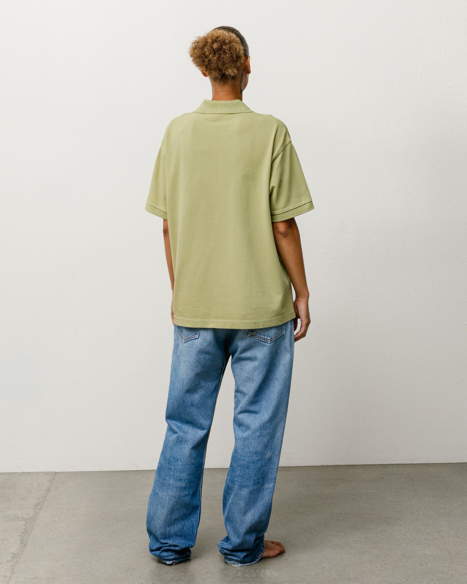 Stussy Unisex Classic Pique Polo Leaf
