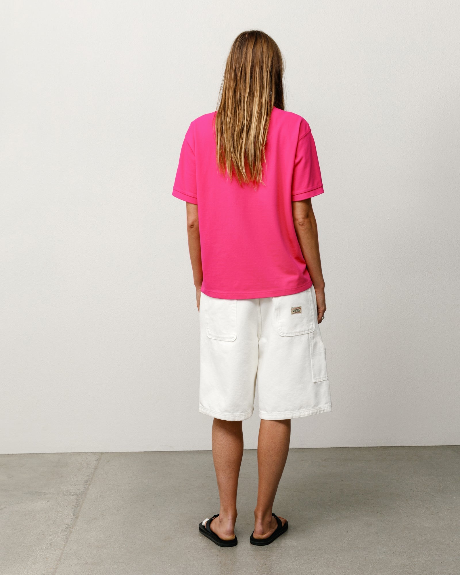 Stussy Unisex Classic Pique Polo Pink