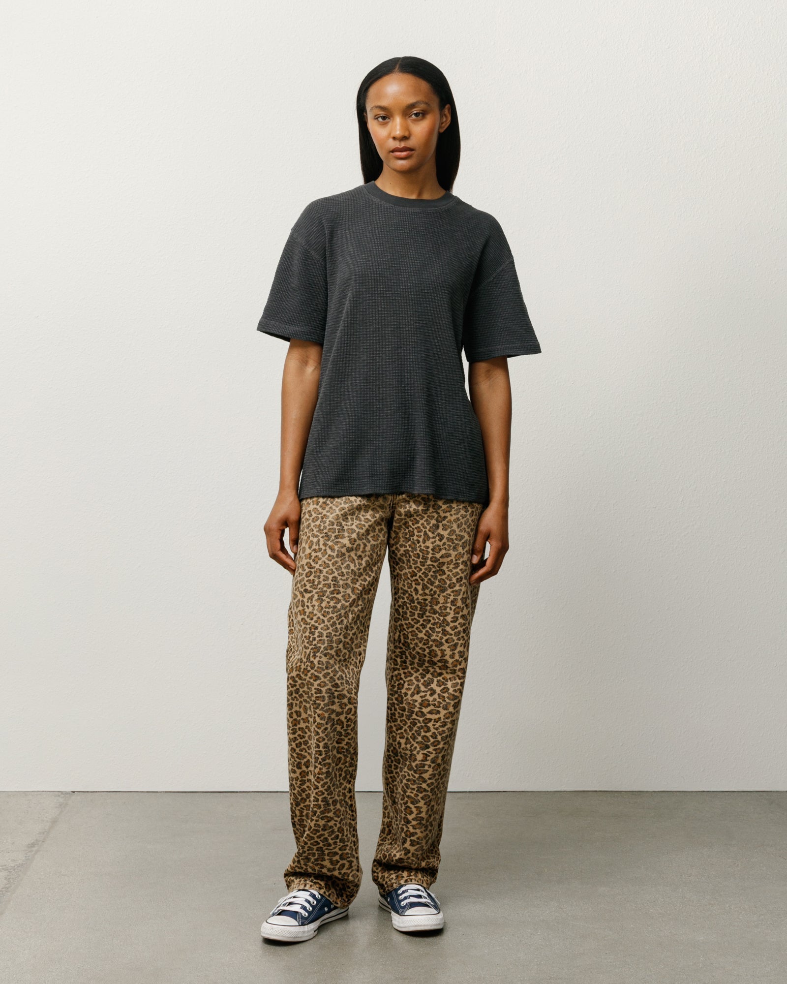 Stussy Unisex Pigment Dyed SS Thermal Faded Black