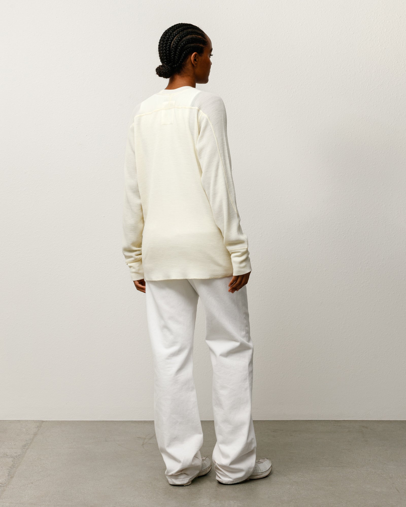 Stussy Unisex Wool LS Thermal Ecru