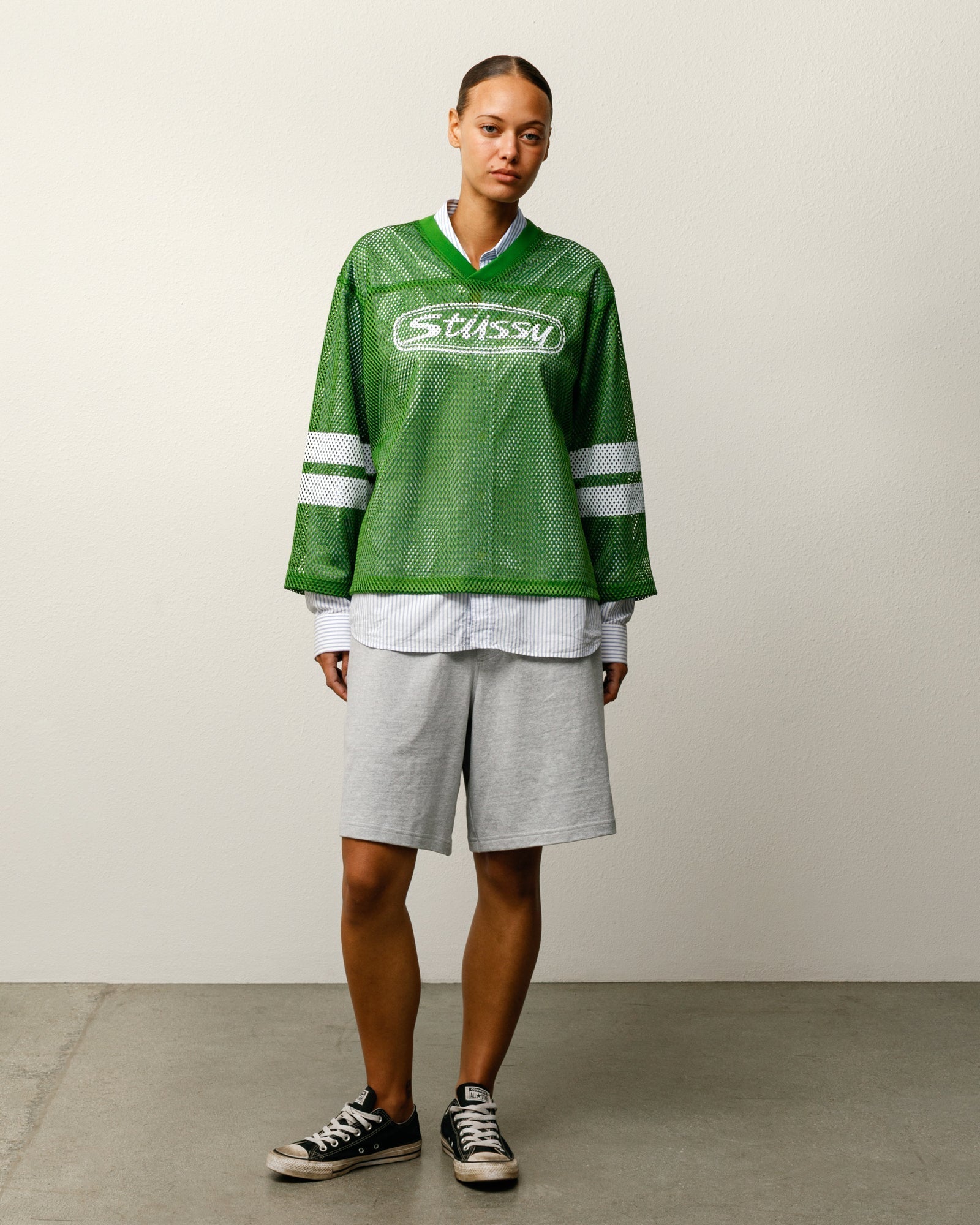 Stussy Men's Trucker Team Jersey Green