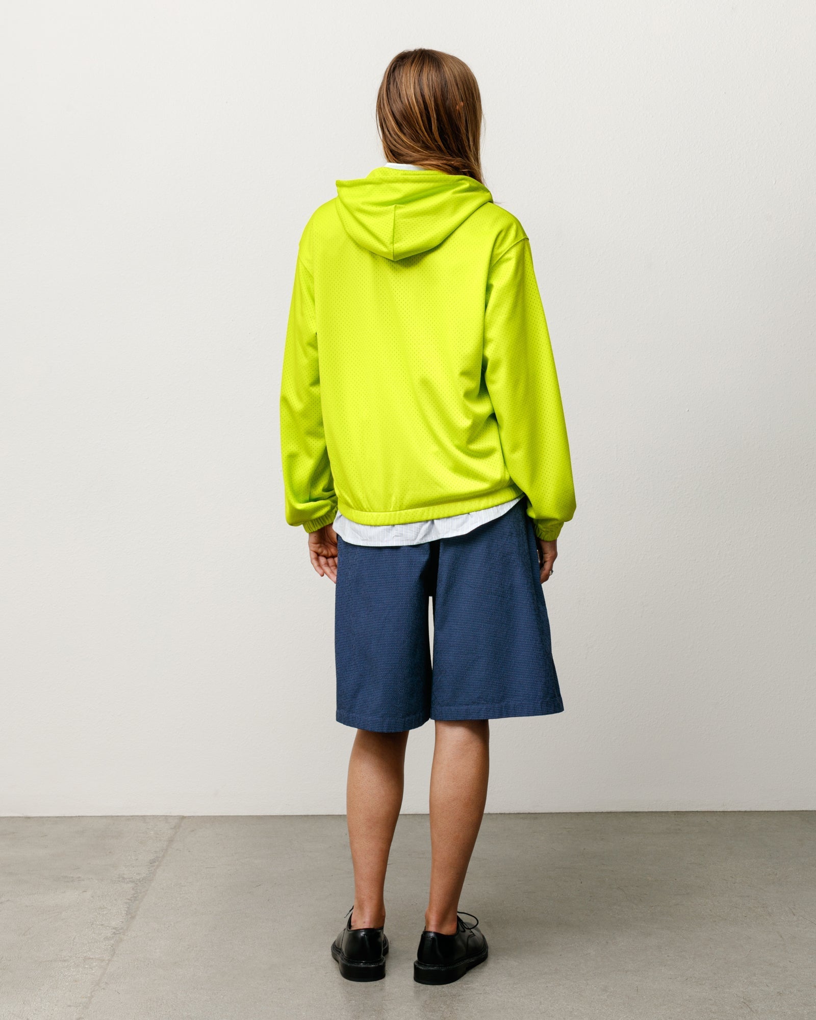 Stussy Men's Athletic Mesh Zip Hoodie Safety Green