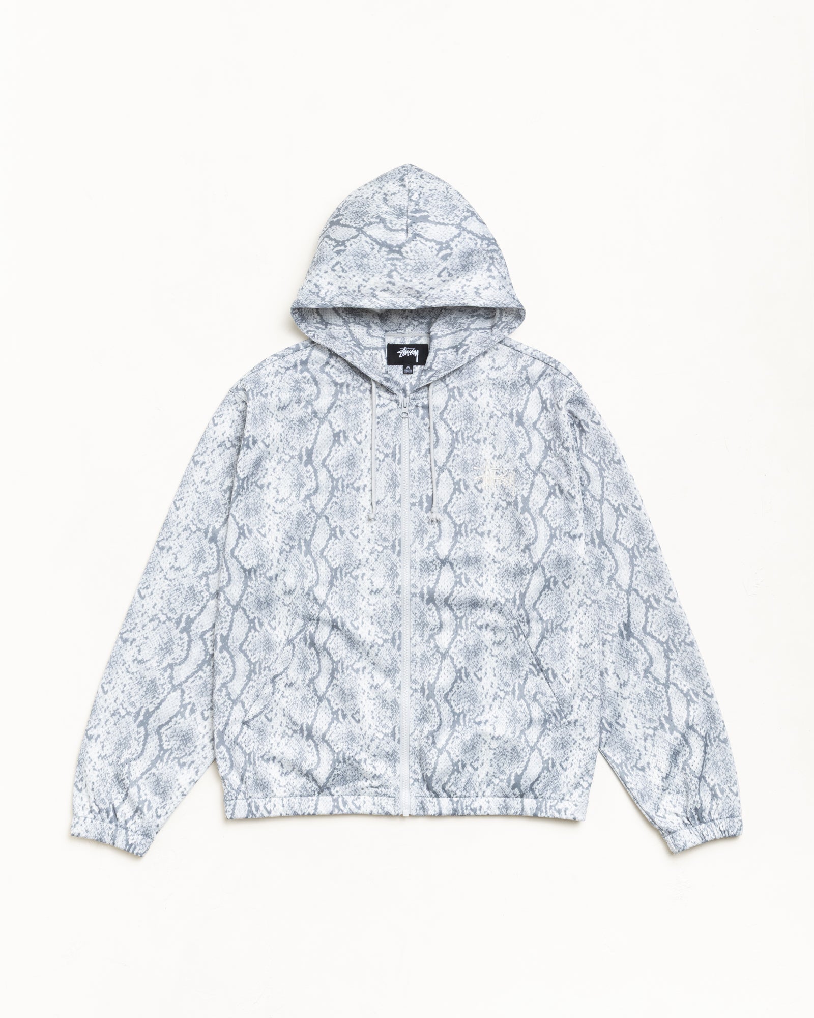 Stussy Men's Athletic Mesh Zip Hoodie Snake