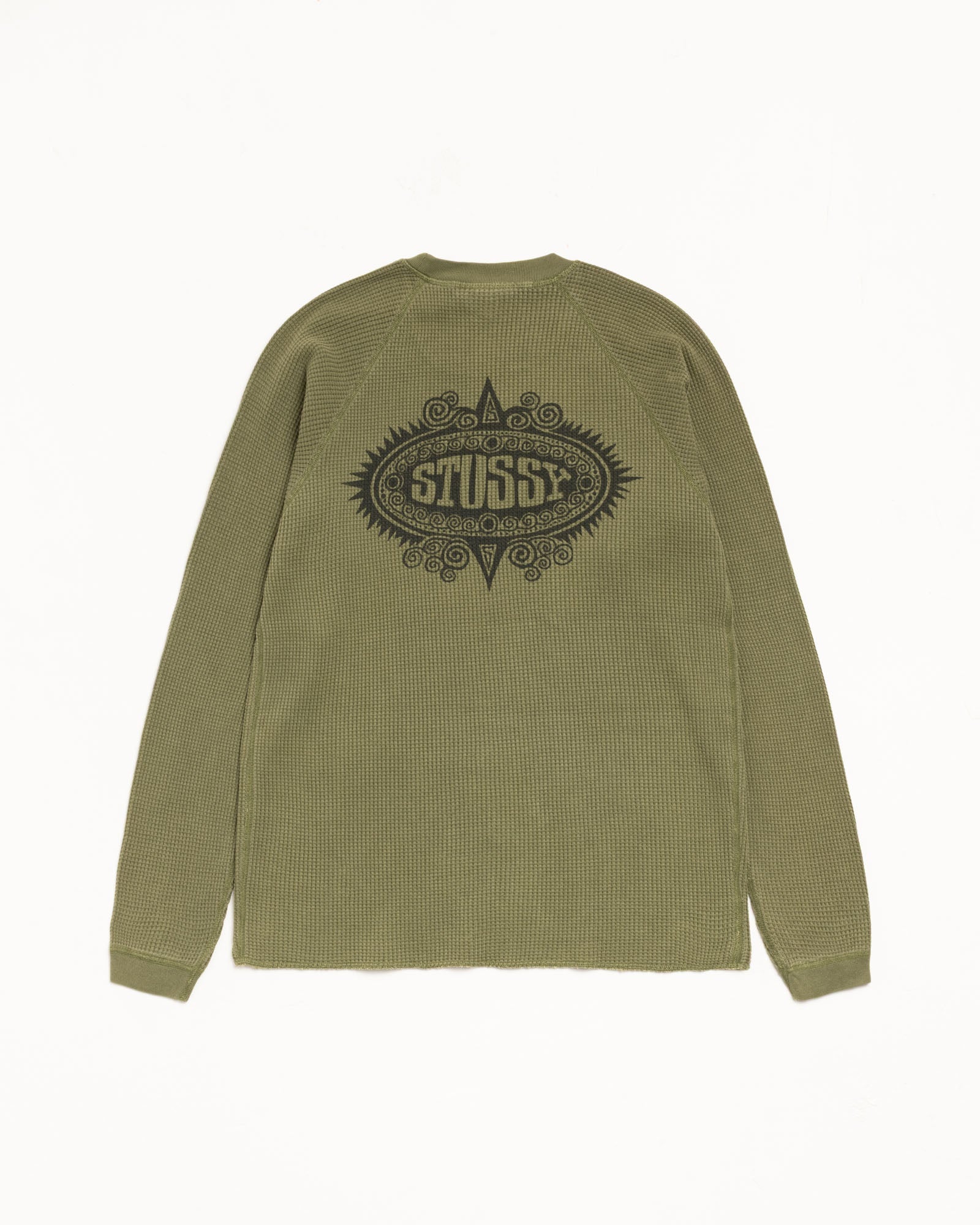 Stussy Men's Mantra Raglan Thermal Olive