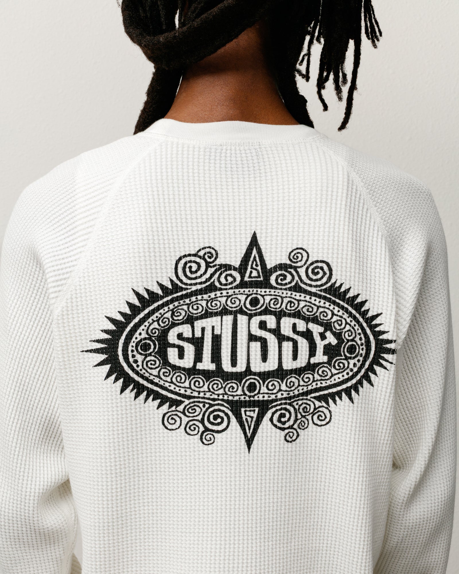 Stussy Men's Mantra Raglan Thermal White
