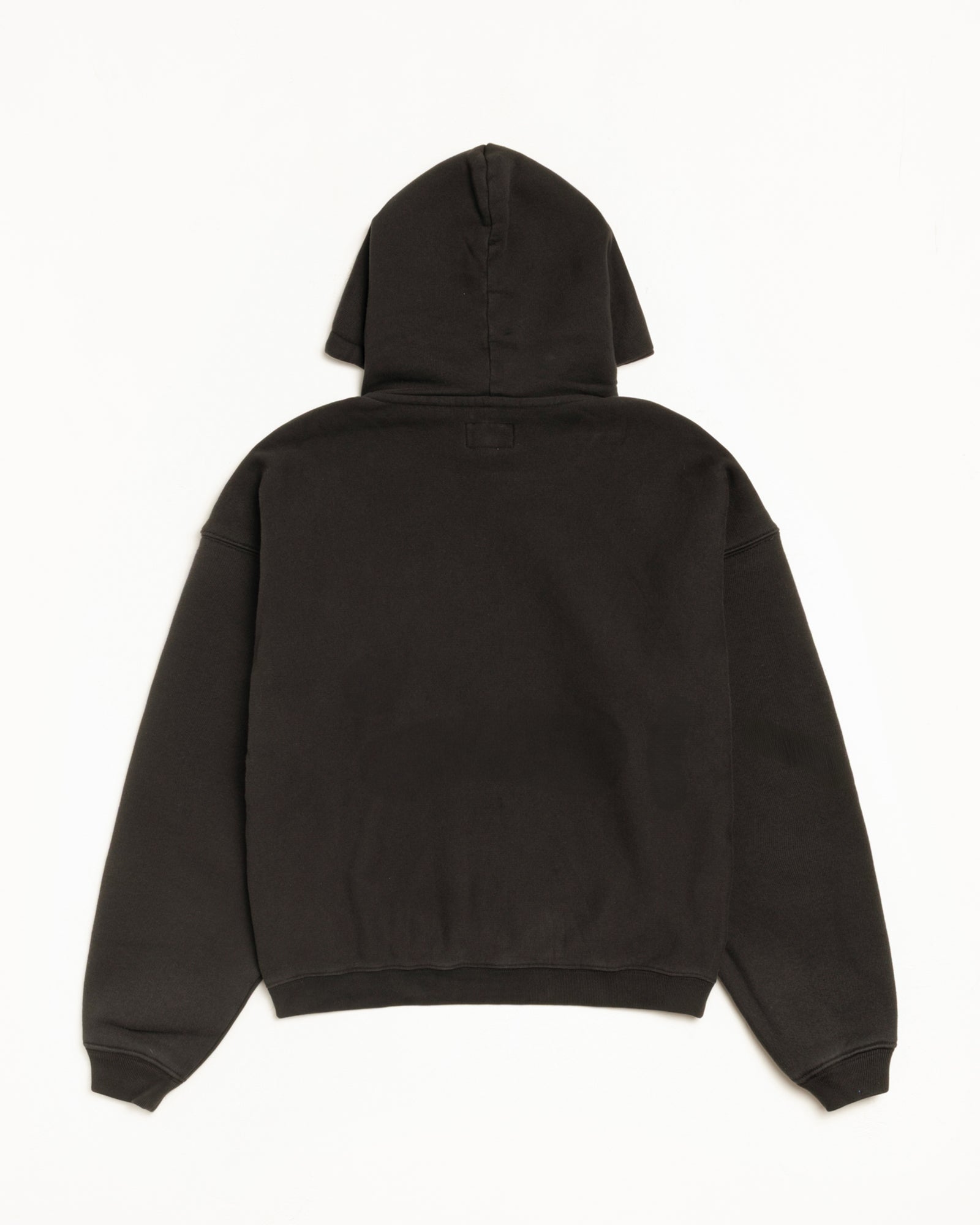Men's Relaxed Zip Hoodie Washed Black