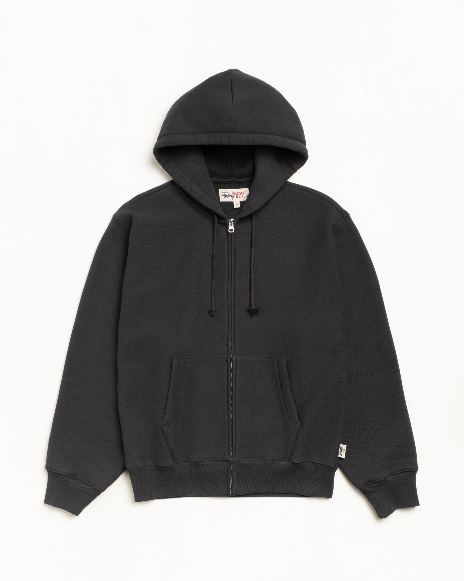 Stussy Men's Fleece Zip Hoodie Black