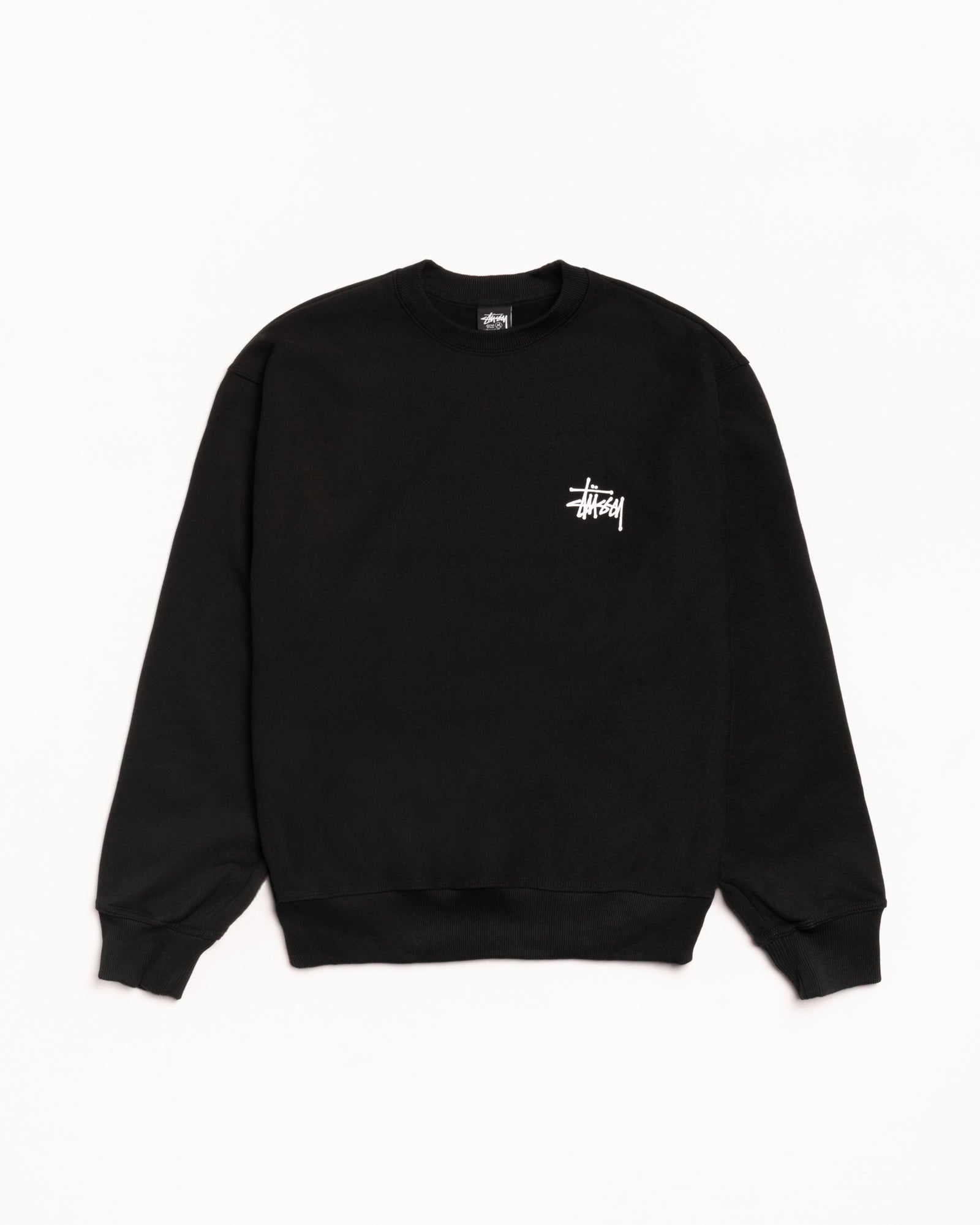 Stussy Men's Basic Crew Sweatshirt Black