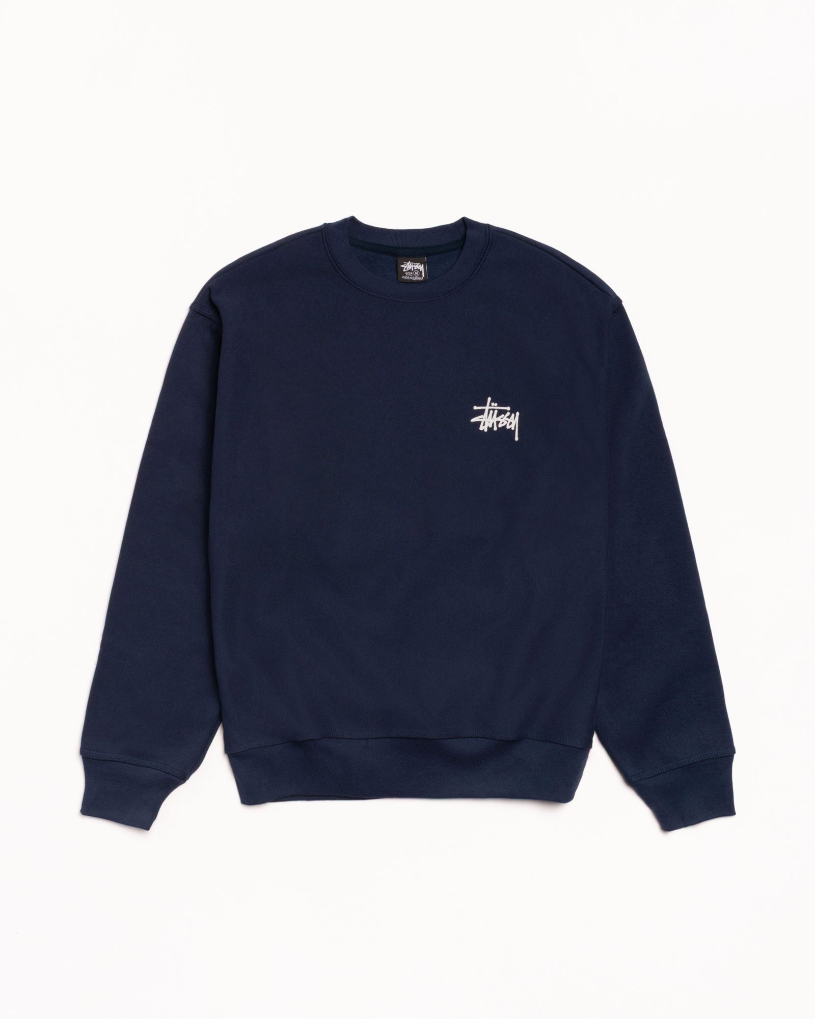 Stussy Men's Basic Crew Sweatshirt Navy