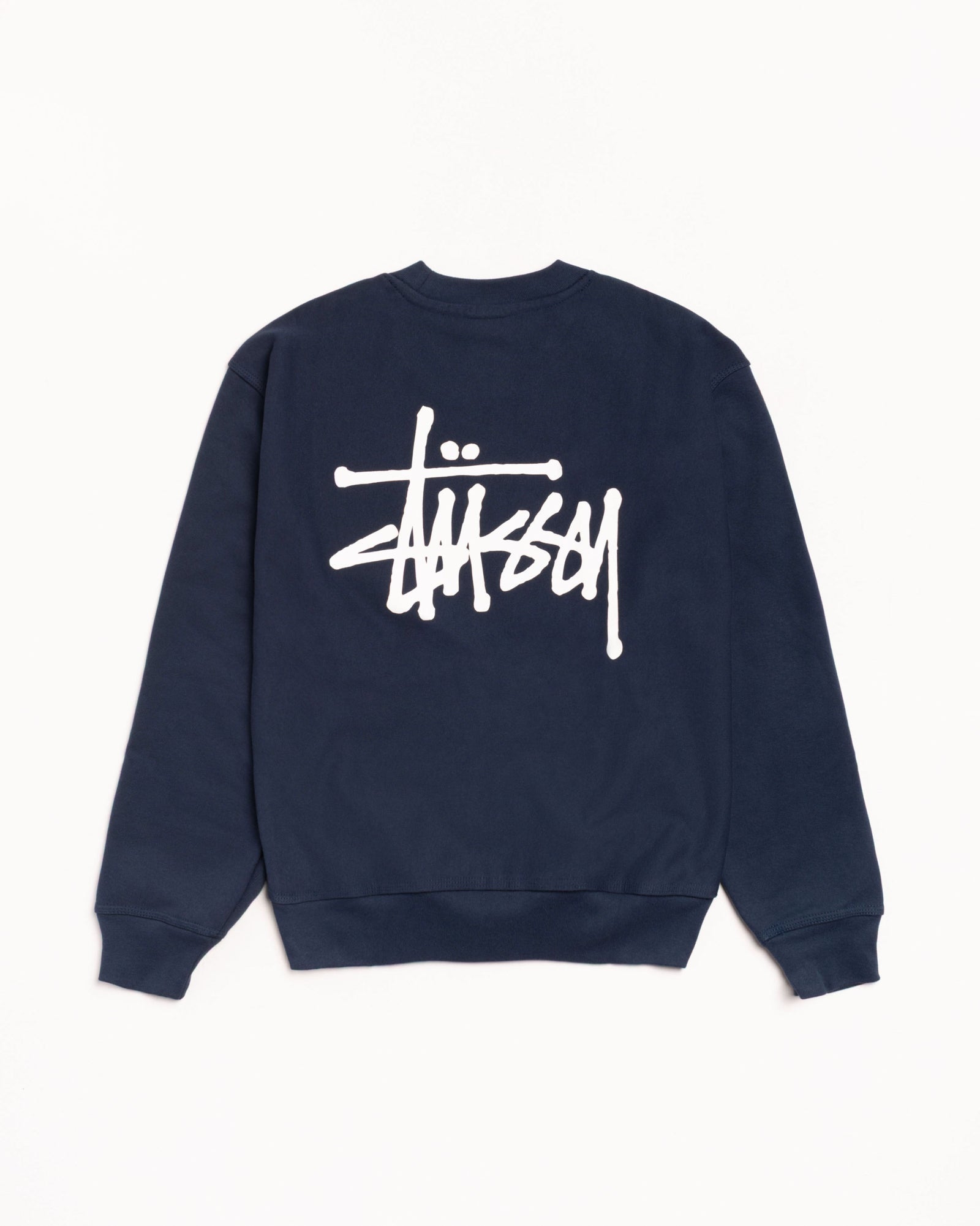 Stussy Men's Basic Crew Sweatshirt Navy