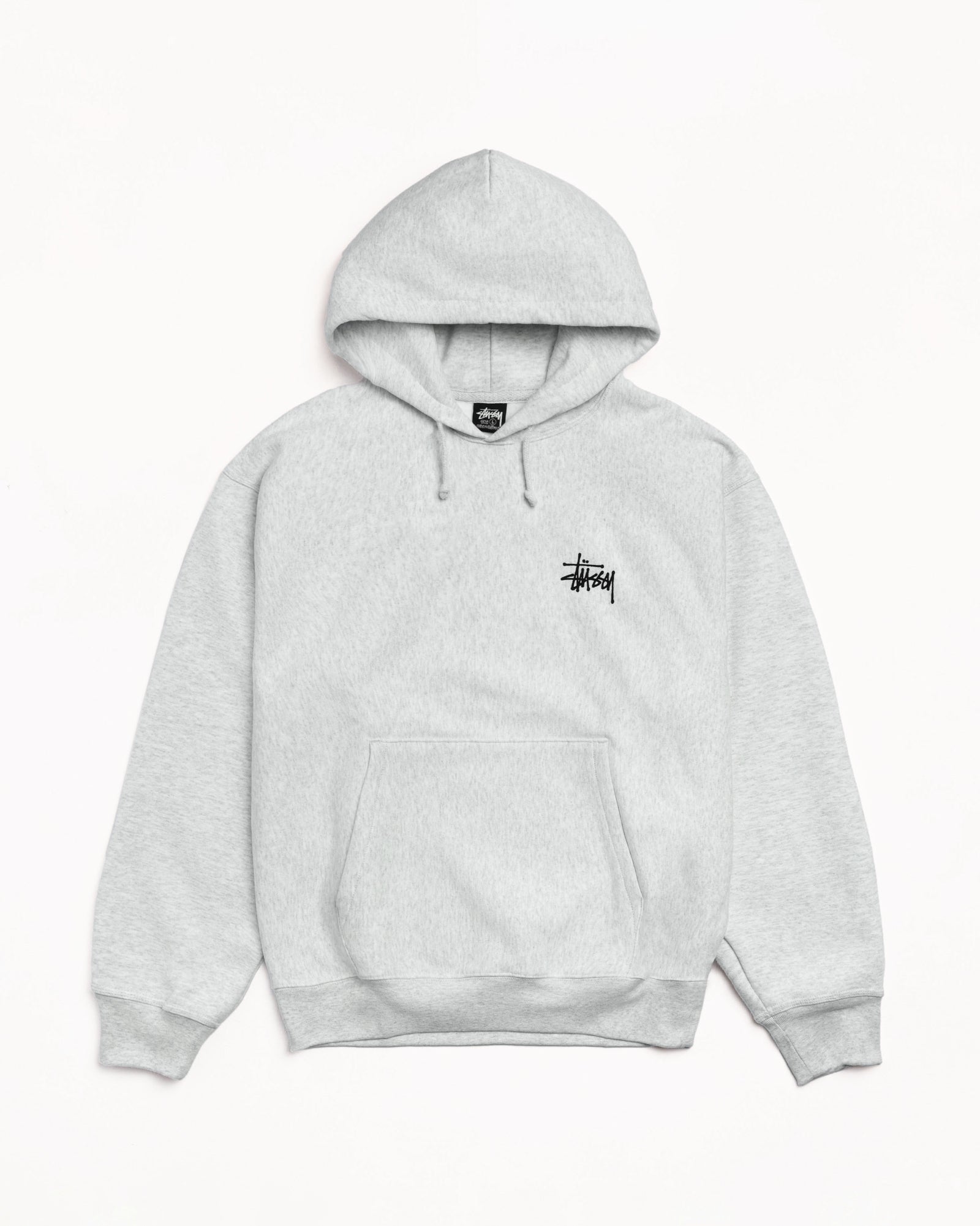 Stussy Men's Basic Logo Hoodie Ash Heather