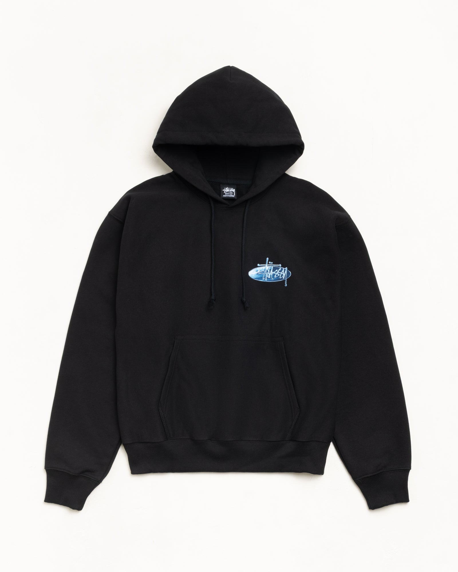 Stussy Unisex Wave Oval Hoodie Black