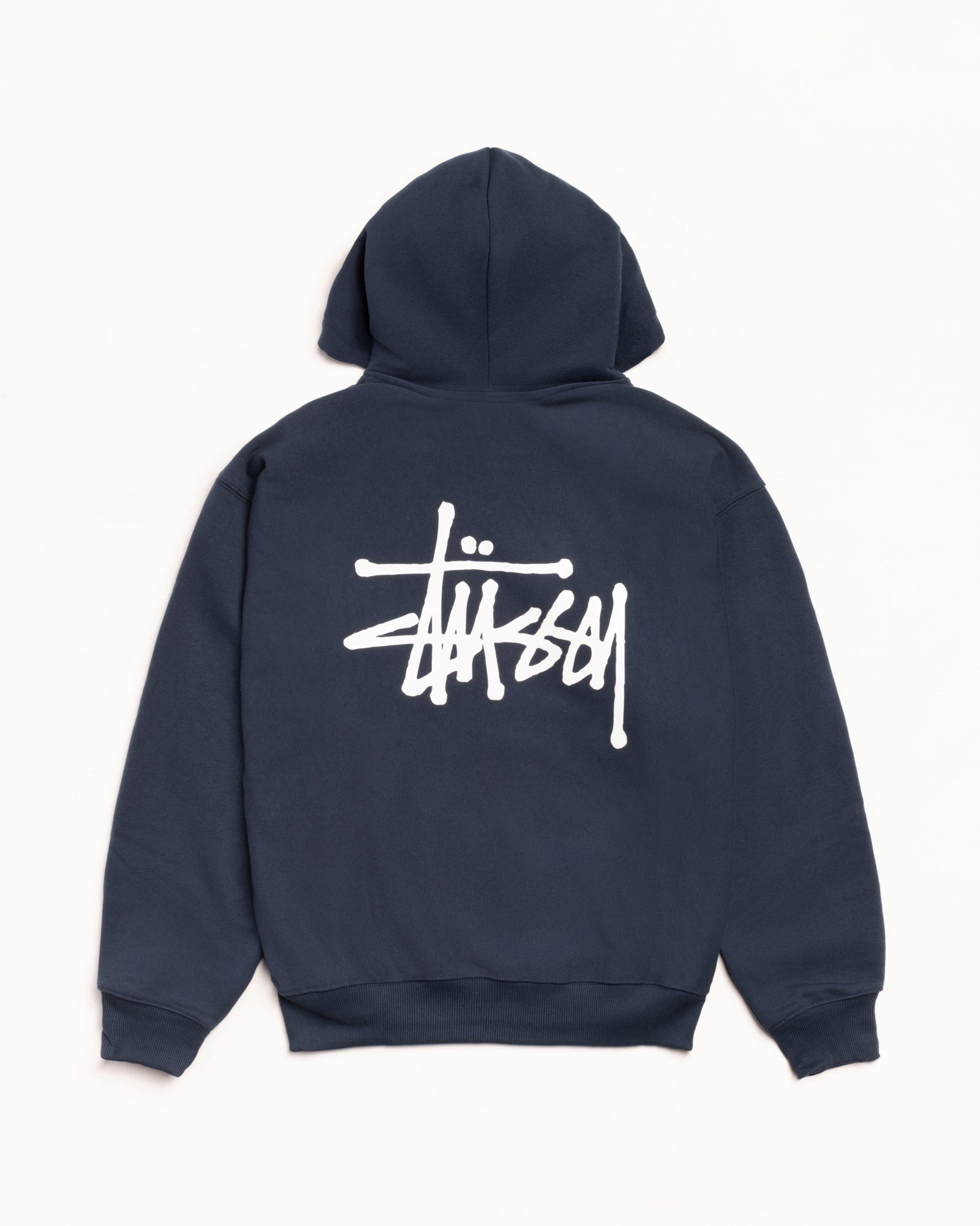 Stussy Unisex Basic Zip Hoodie Navy