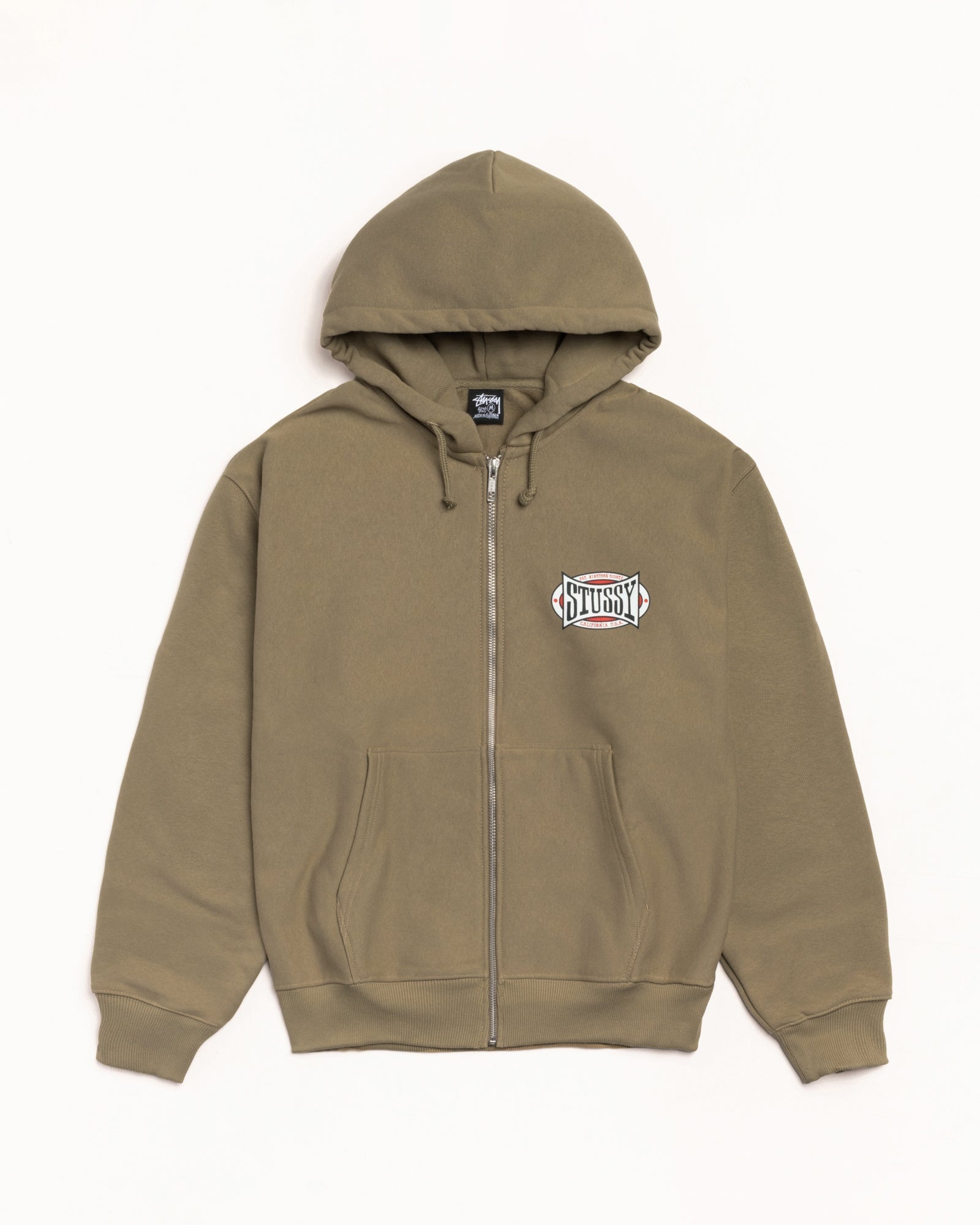 Stussy Men's Champion Oval Zip Hoodie Army