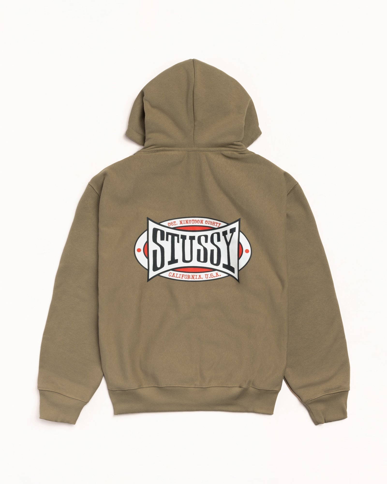 Stussy Men's Champion Oval Zip Hoodie Army