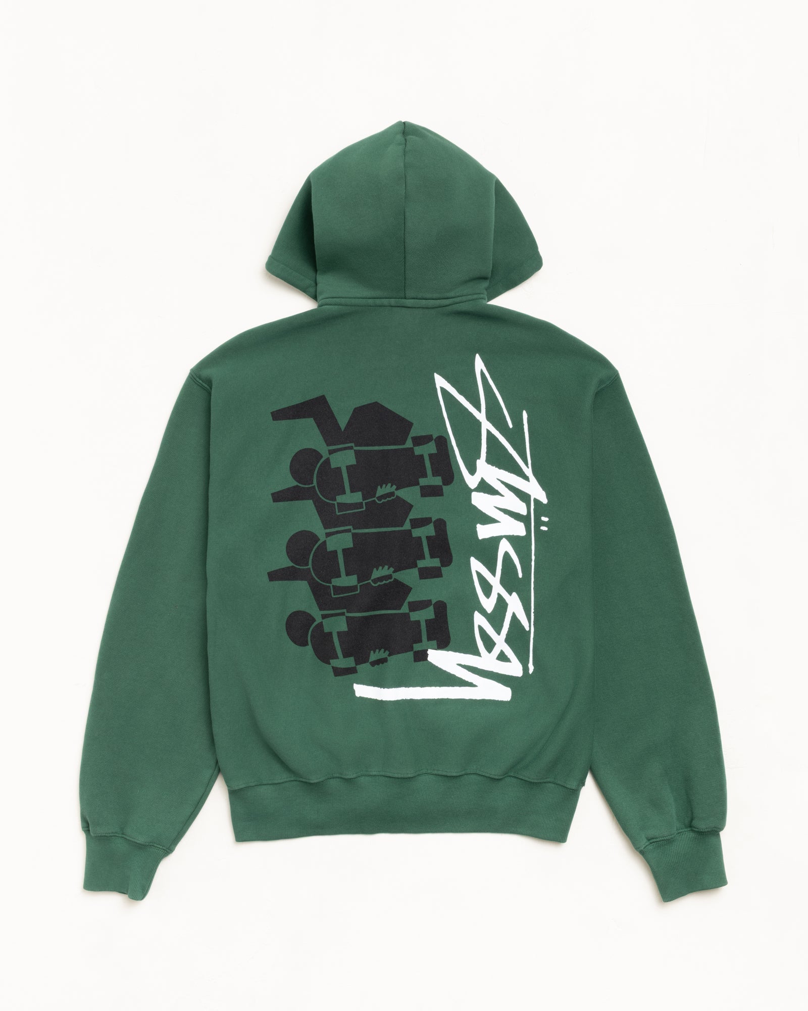 Stussy Men's Skate Stack Zip Hoodie Pigment Dyed Pine
