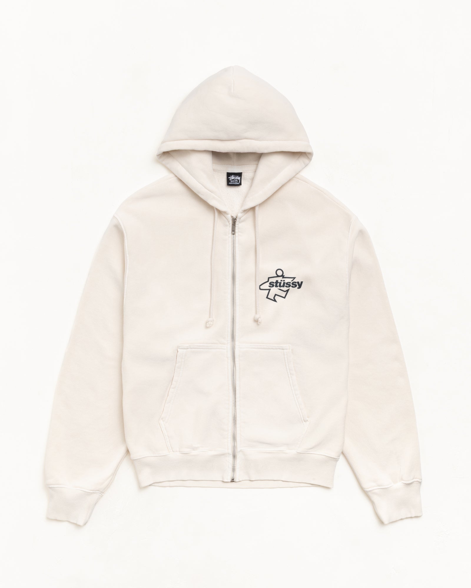 Stussy Men's Surf Size Zip Hoodie Bone