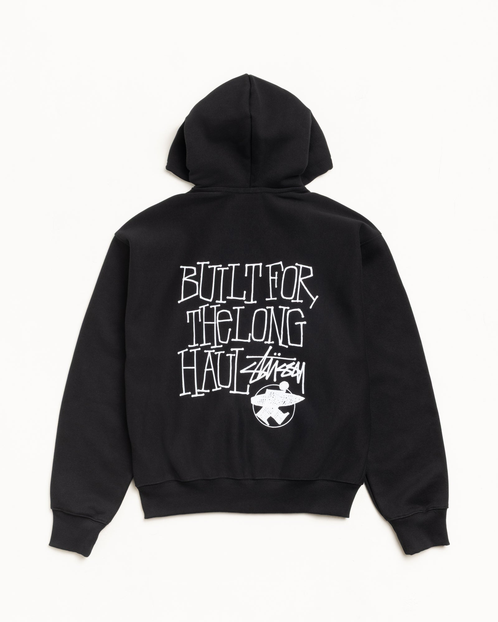 Stussy Unisex Long Haul Zip Hoodie Black