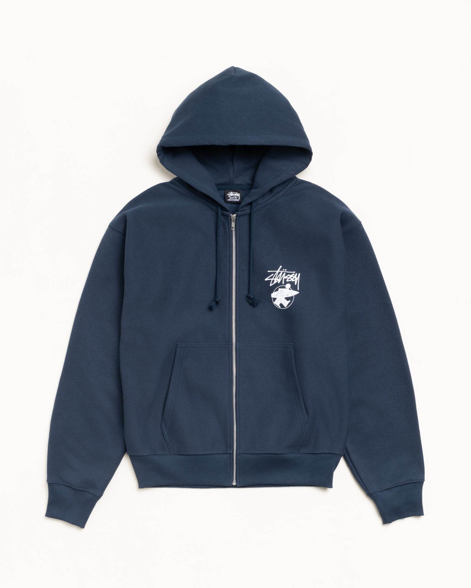 Stussy Men's Long Haul Zip Hoodie Navy