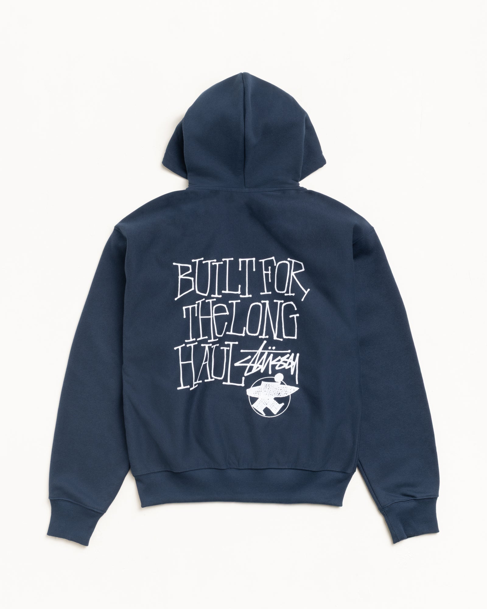 Stussy Men's Long Haul Zip Hoodie Navy