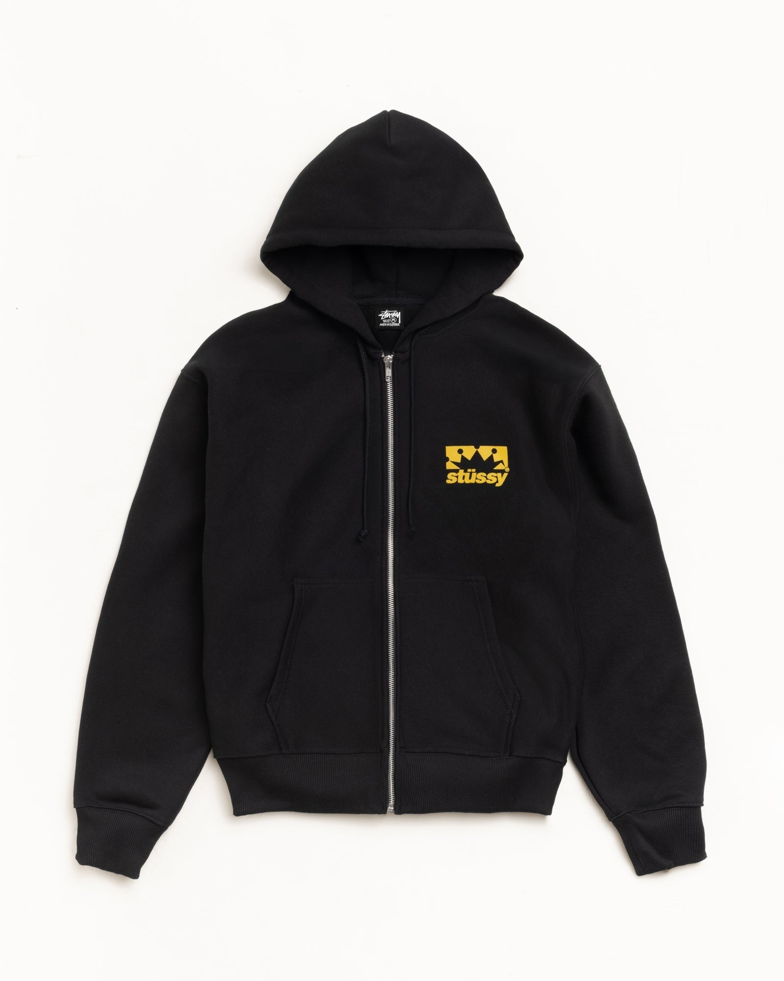 Stussy Unisex Box Crown Zip Hoodie Black
