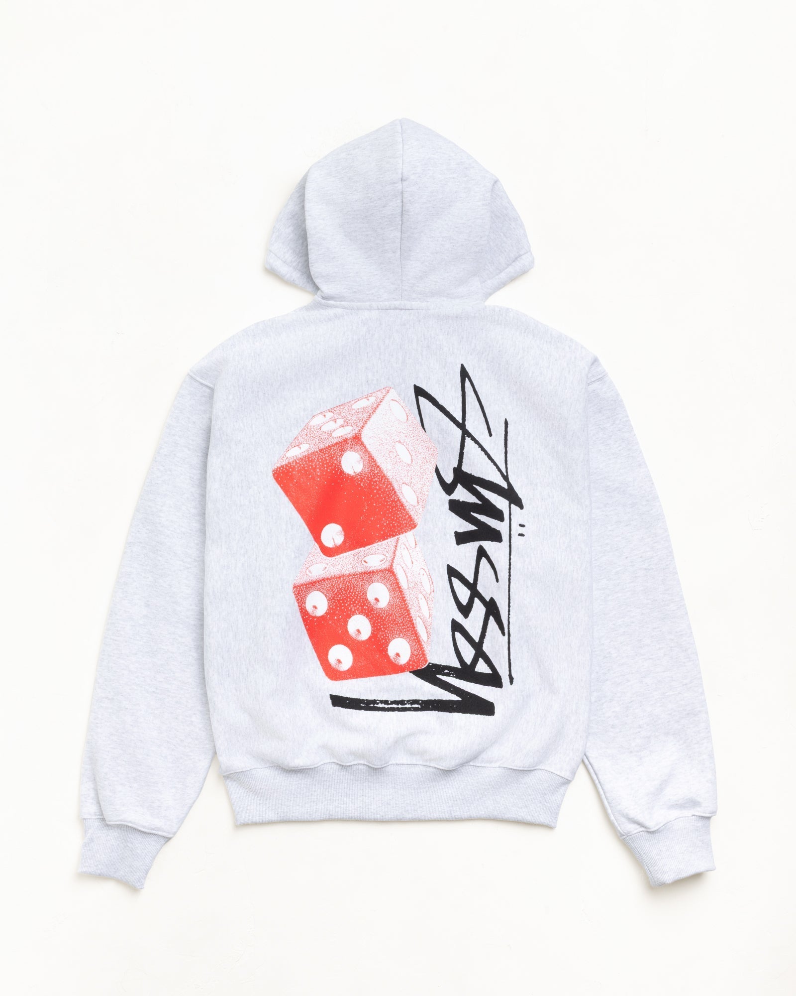 Stussy Unisex Tall Dice Zip Hoodie Ash Heather