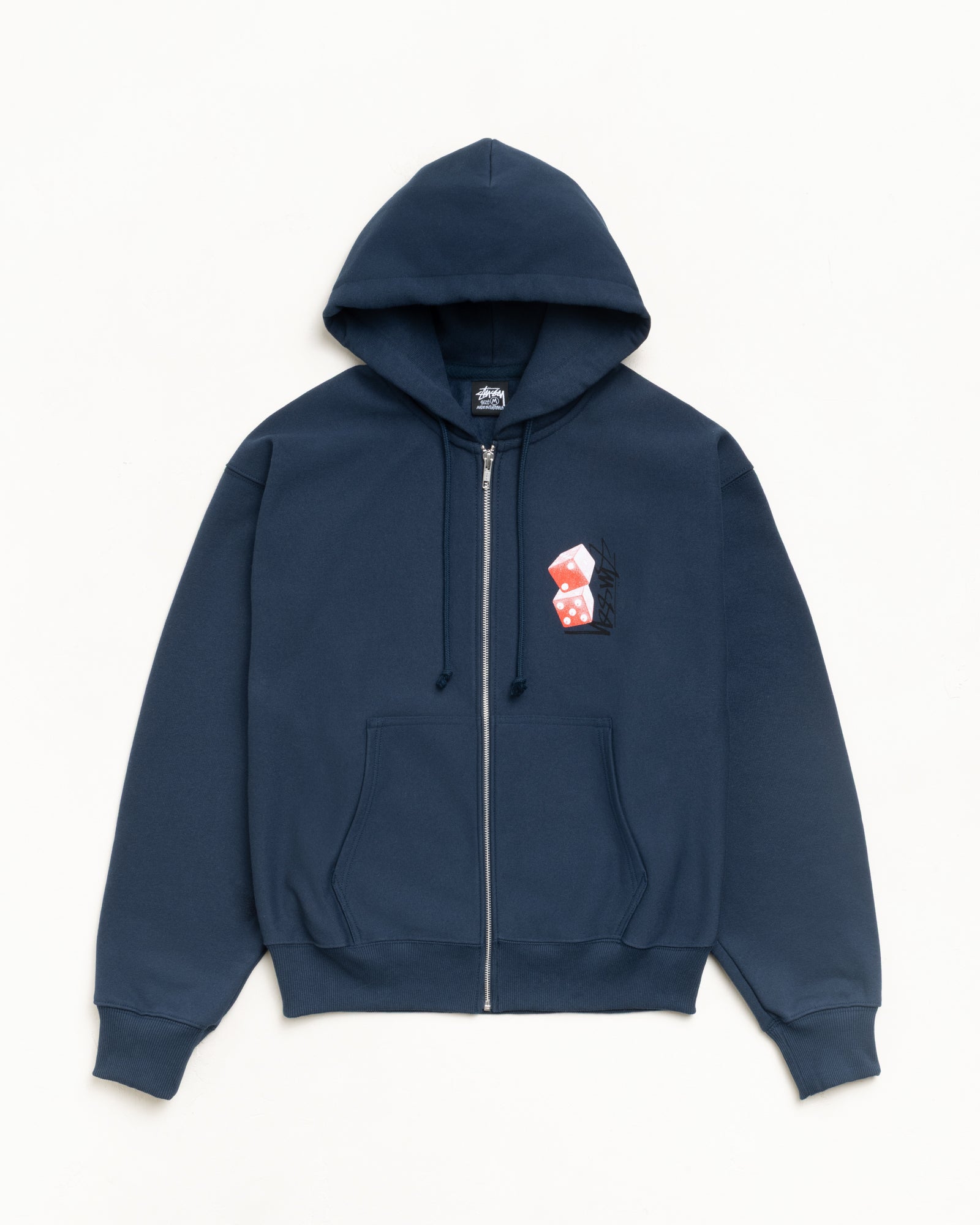 Stussy Unisex Tall Dice Zip Hoodie Navy