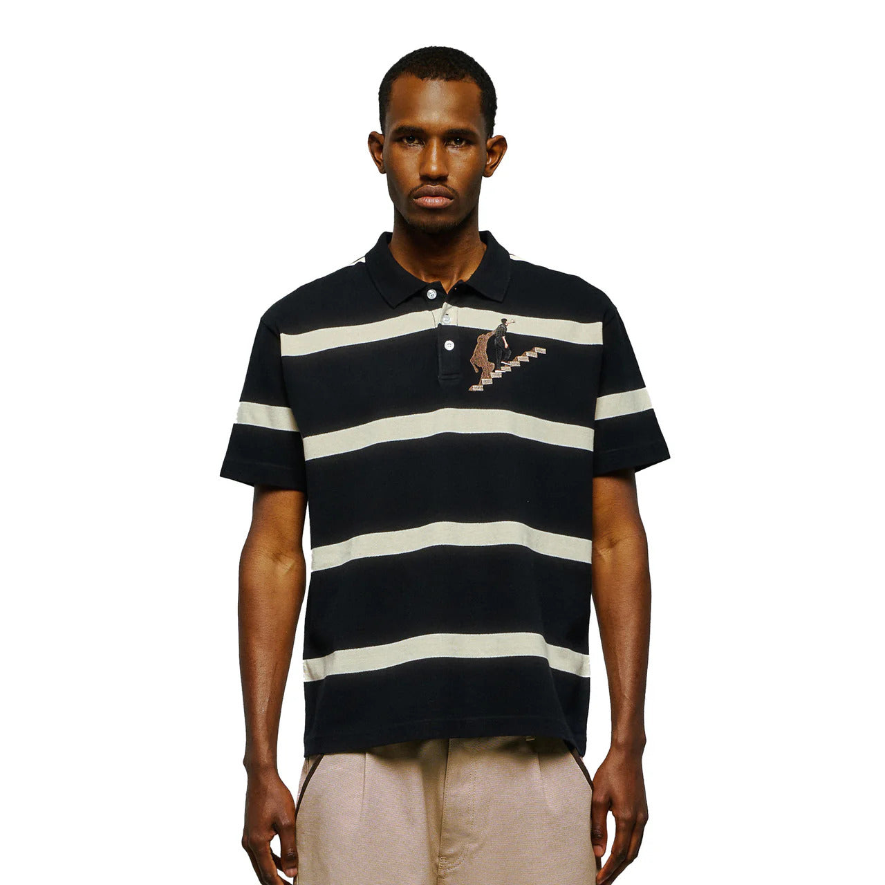 OFFCODE ARCHIVE USA Men's On Air Striped Polo T-Shirt
