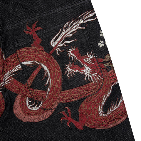 OFFCODE ARCHIVE USA Men's Yakuza Raw Denim Jeans Black