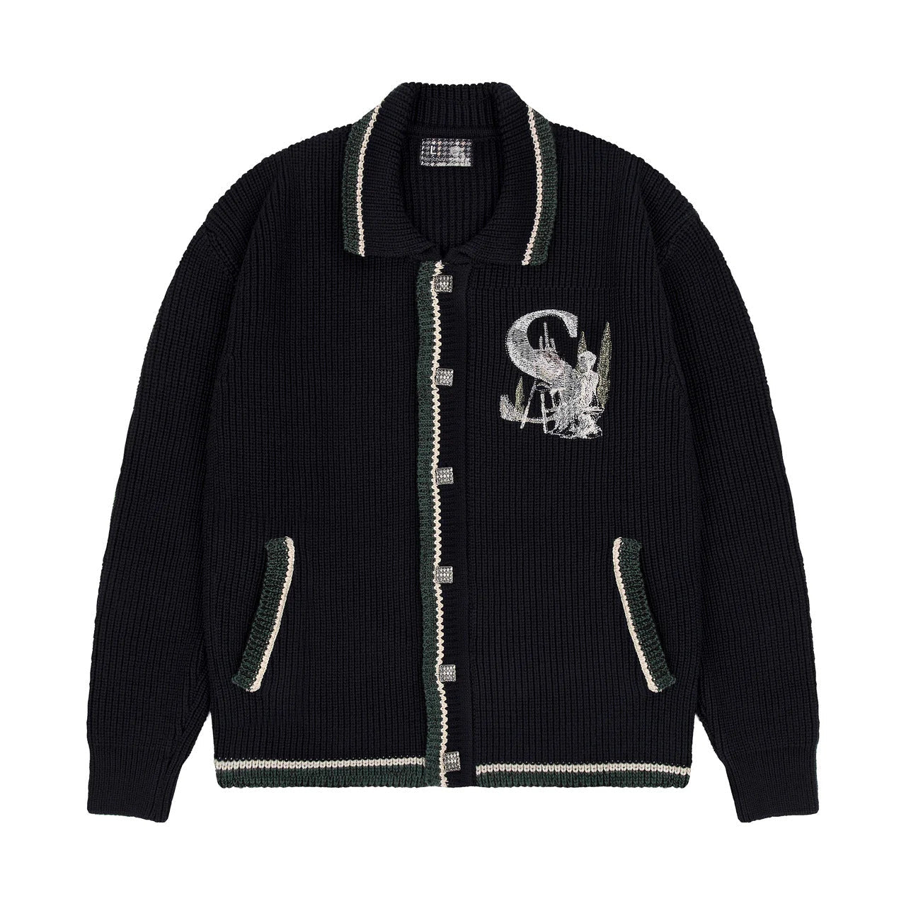 OFFCODE ARCHIVE USA Men's Gallery Polo Cardigan Black