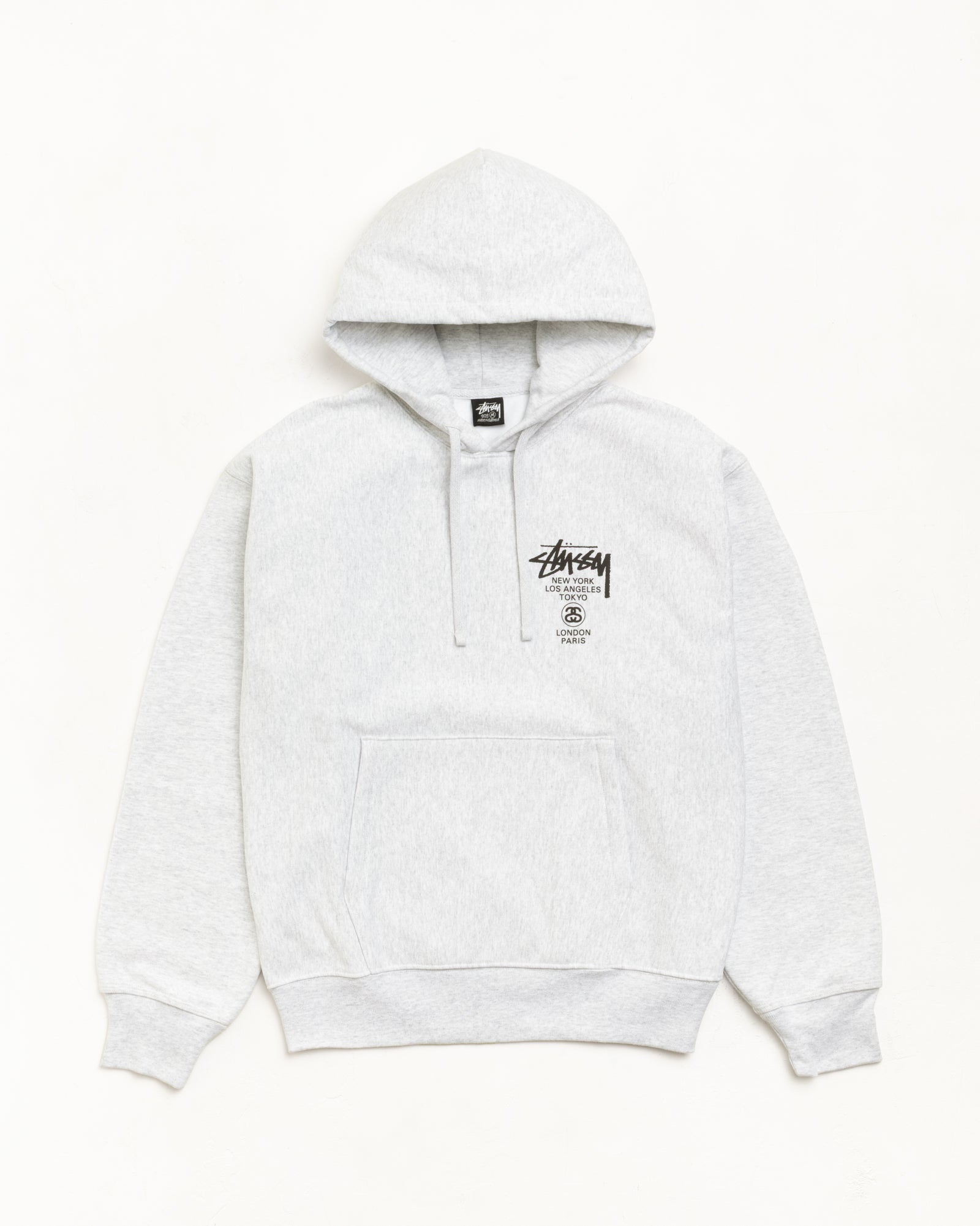 Stussy Men's World Tour Hoodie Ash Heather