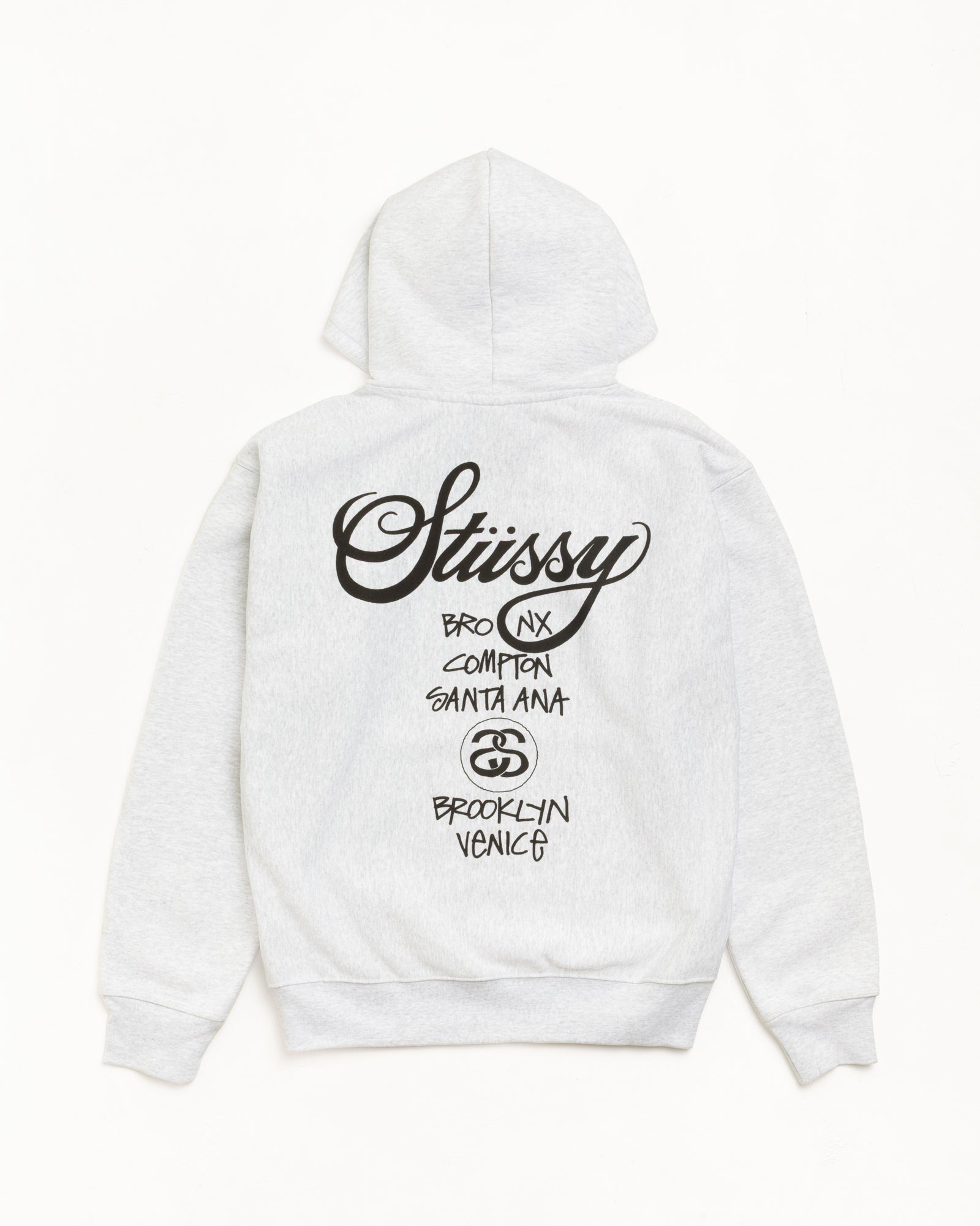 Stussy Men's World Tour Hoodie Ash Heather