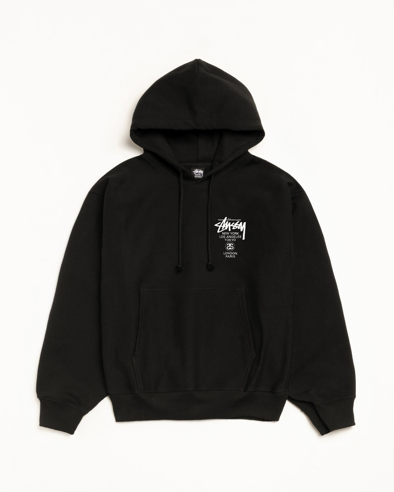 Stussy Unisex World Tour Hoodie Black