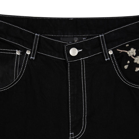 OFFCODE ARCHIVE USA Men's Yakuza V2 Black Denim Jeans