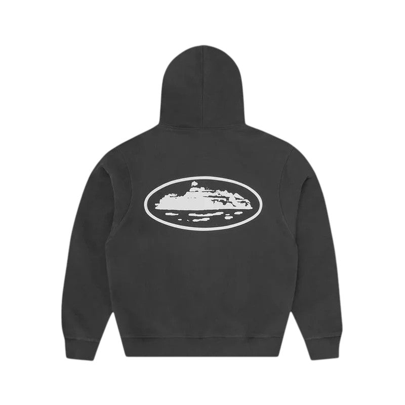 Men's Island Puff Print Zip Hoodie Black