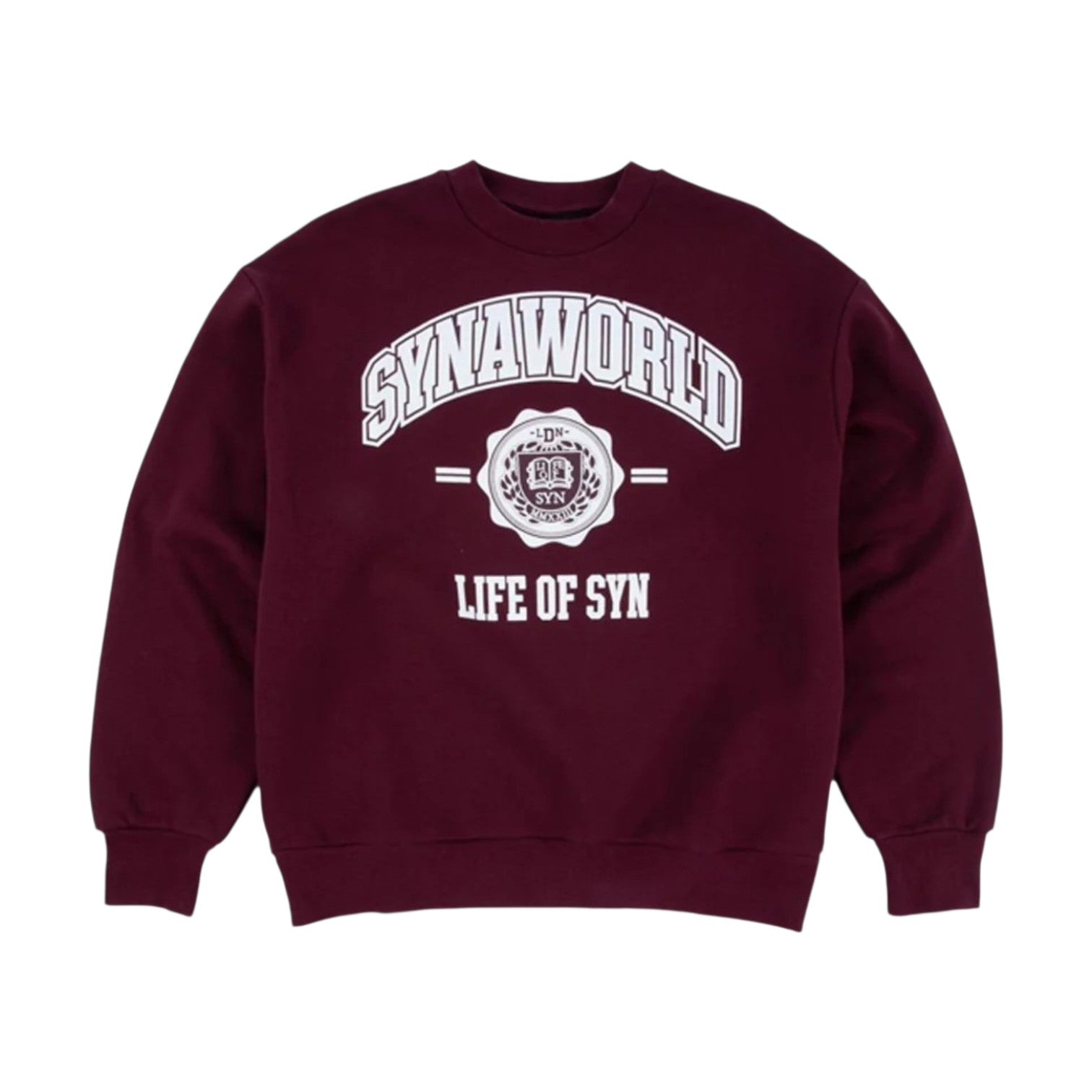 OFFCODE ARCHIVE USA Men's Syna World College Crew Sweater Burgundy