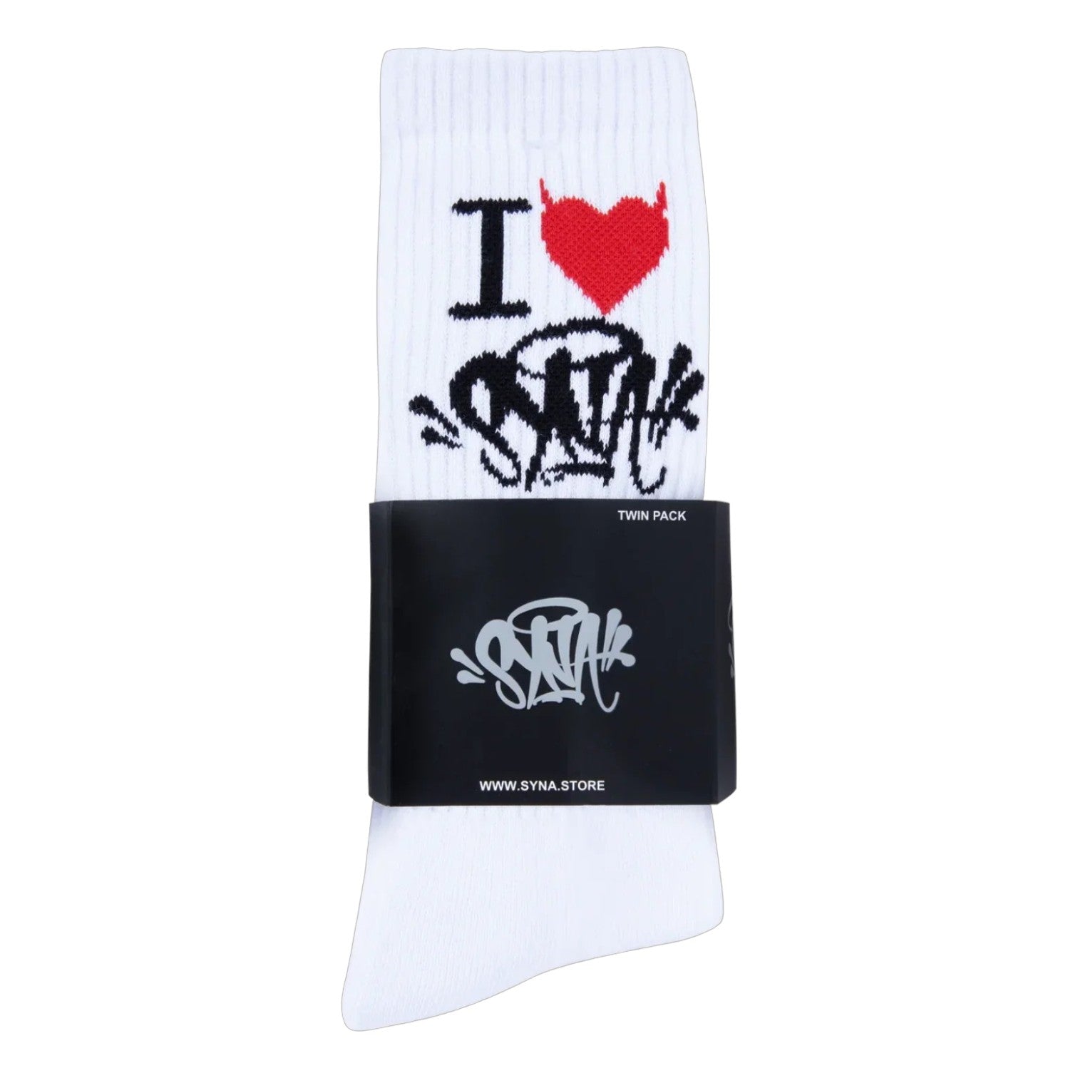 OFFCODE ARCHIVE USA Men's Syna World I Heart Syna Socks Twin Pack