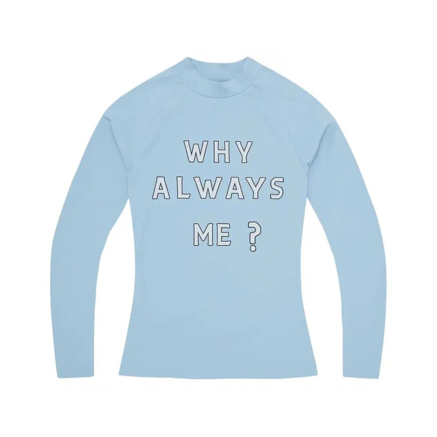 Why Always Me Compression Top 'Powder Blue'