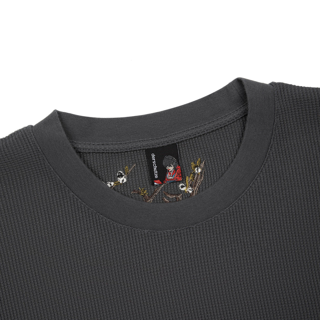 "blossom" waffle Longsleeve anthracite