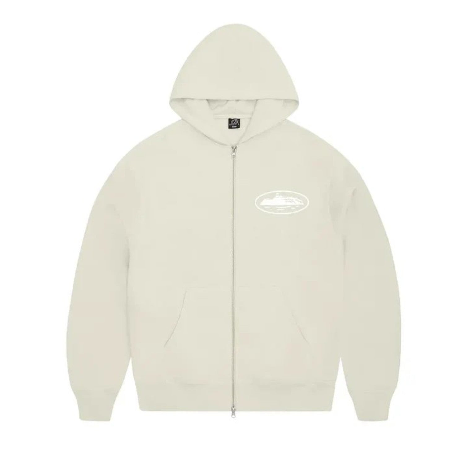 Men's OG Island Puff Print Zip Hoodie Off White